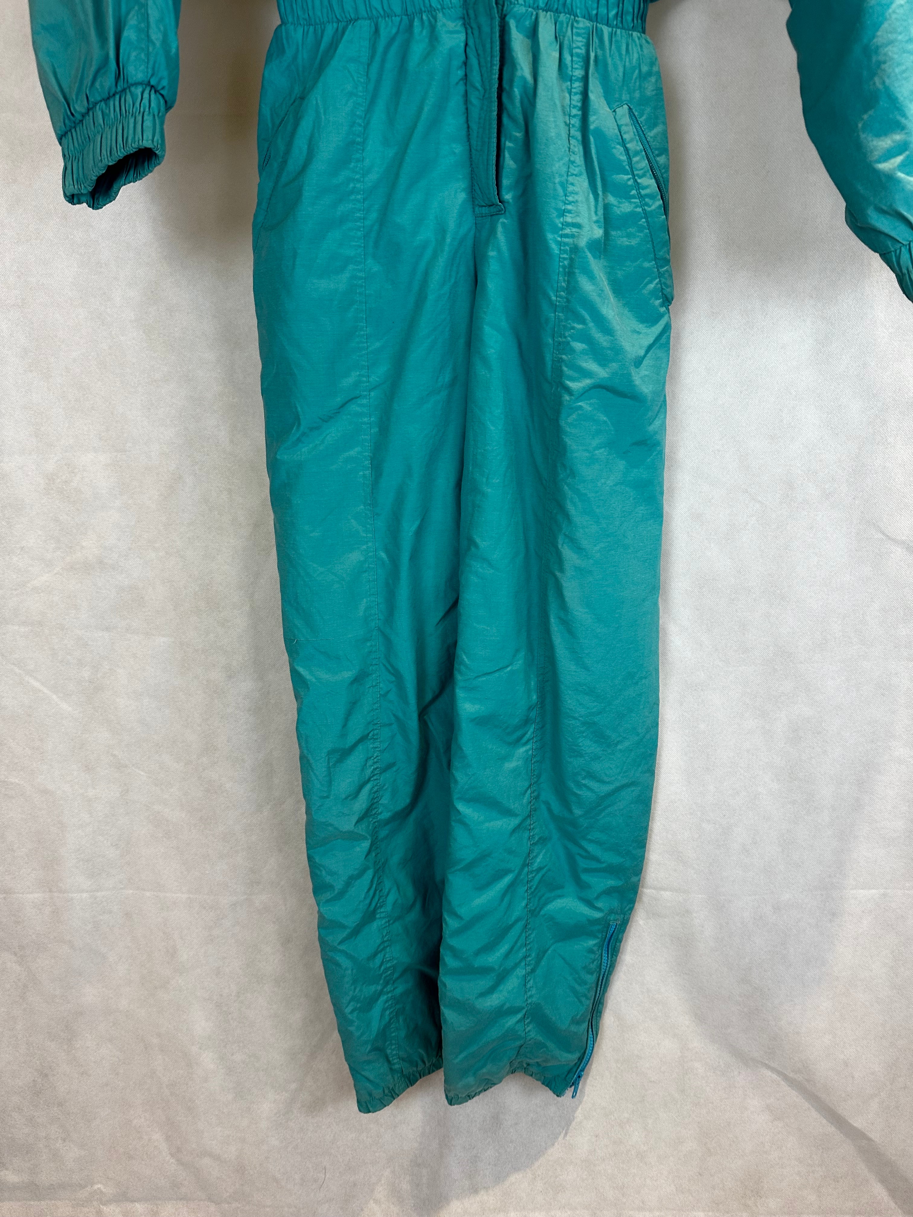Vintage Skioverall in turkis in M/S