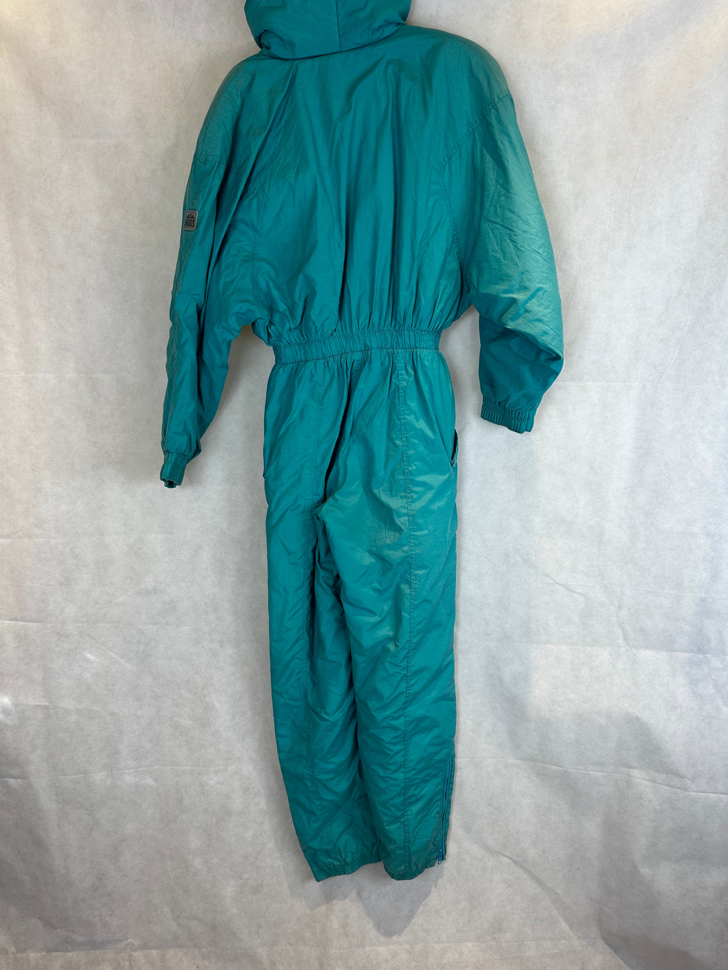 Vintage Skioverall in turkis in M/S