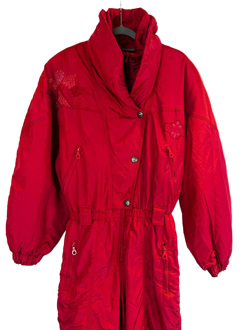 Vintage Skioverall von Punktrosso in rot in M