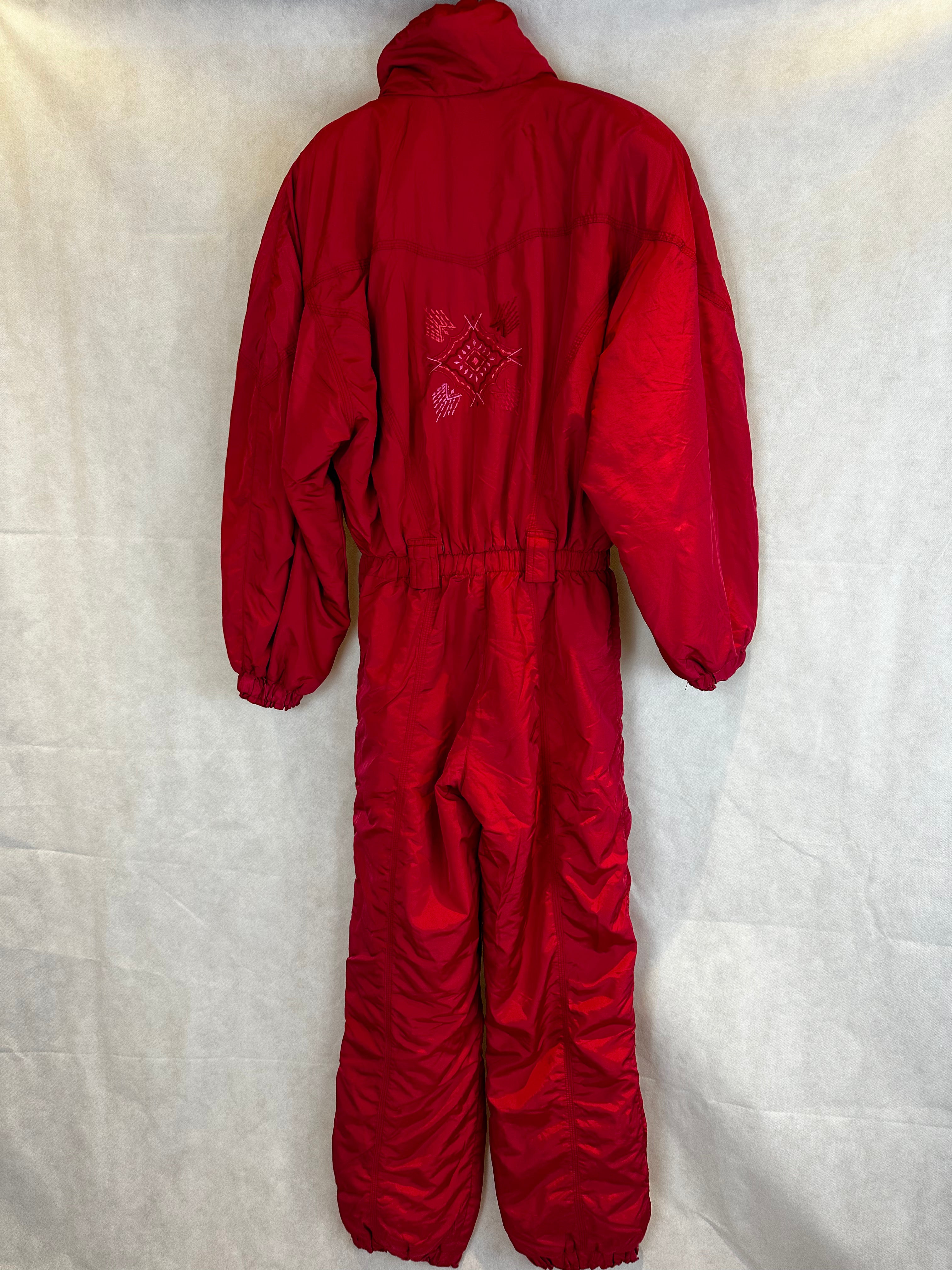 Vintage Skioverall von Punktrosso in rot in M