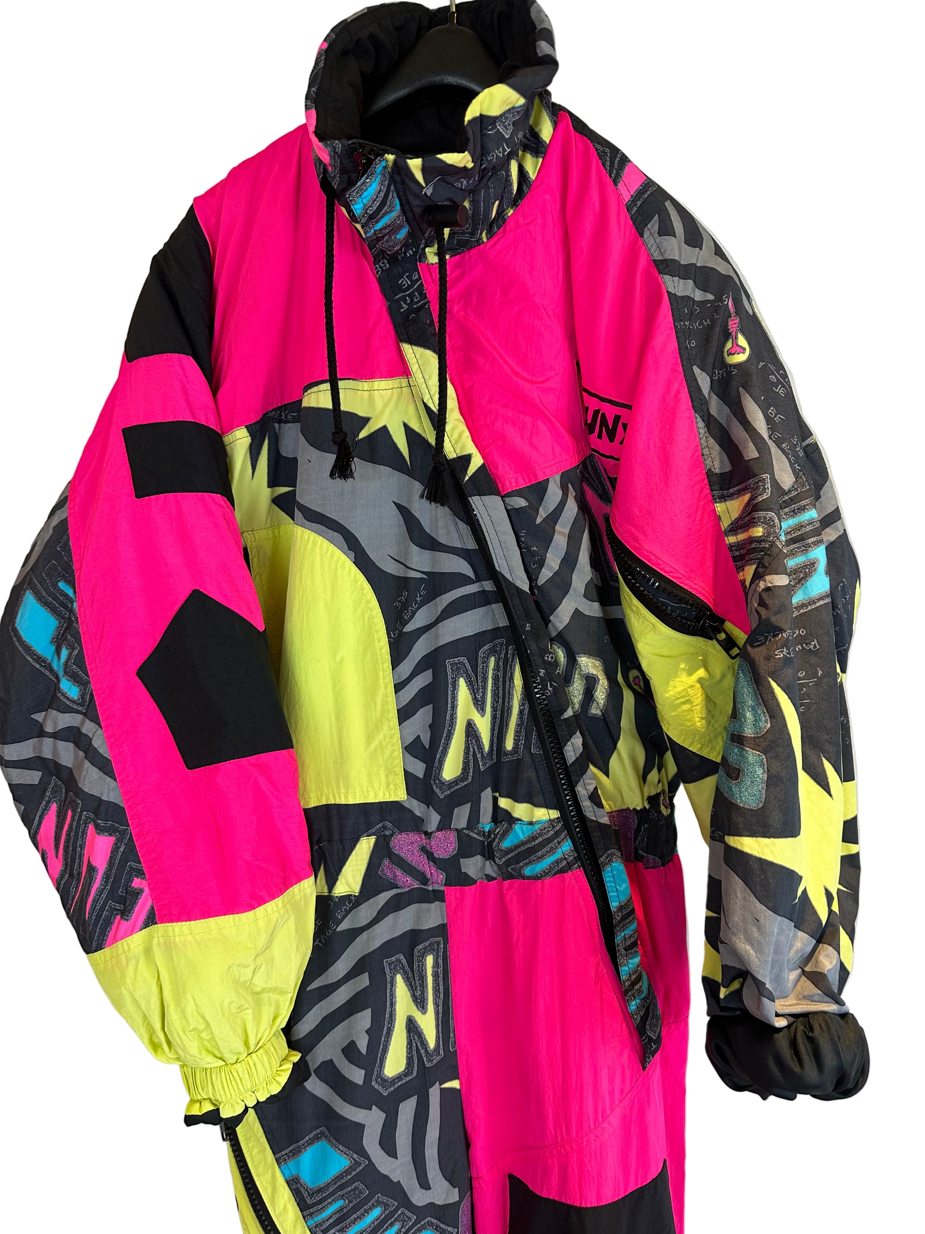 Vintage Skioverall in bunt in S/M