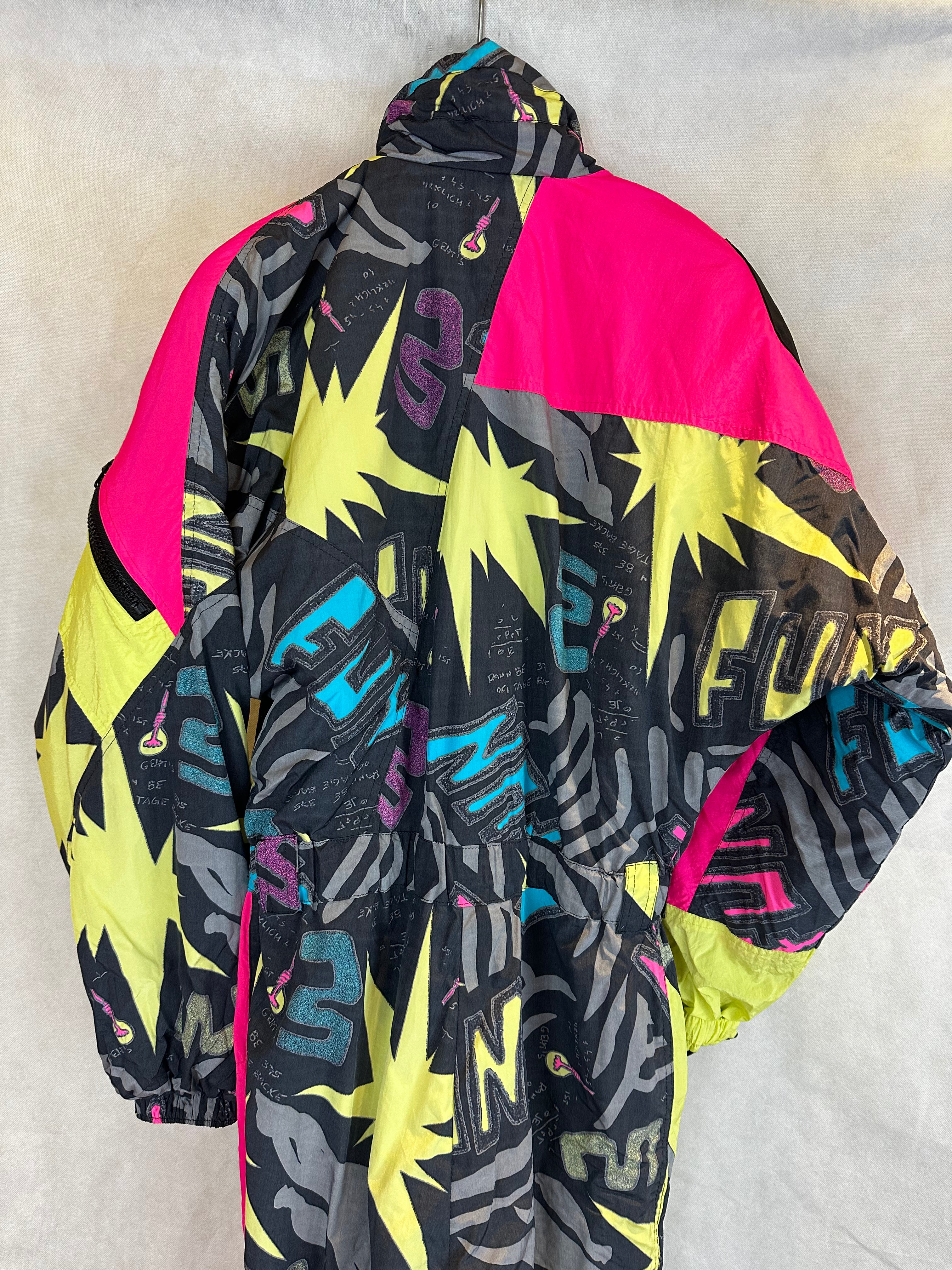 Vintage Skioverall in bunt in S/M