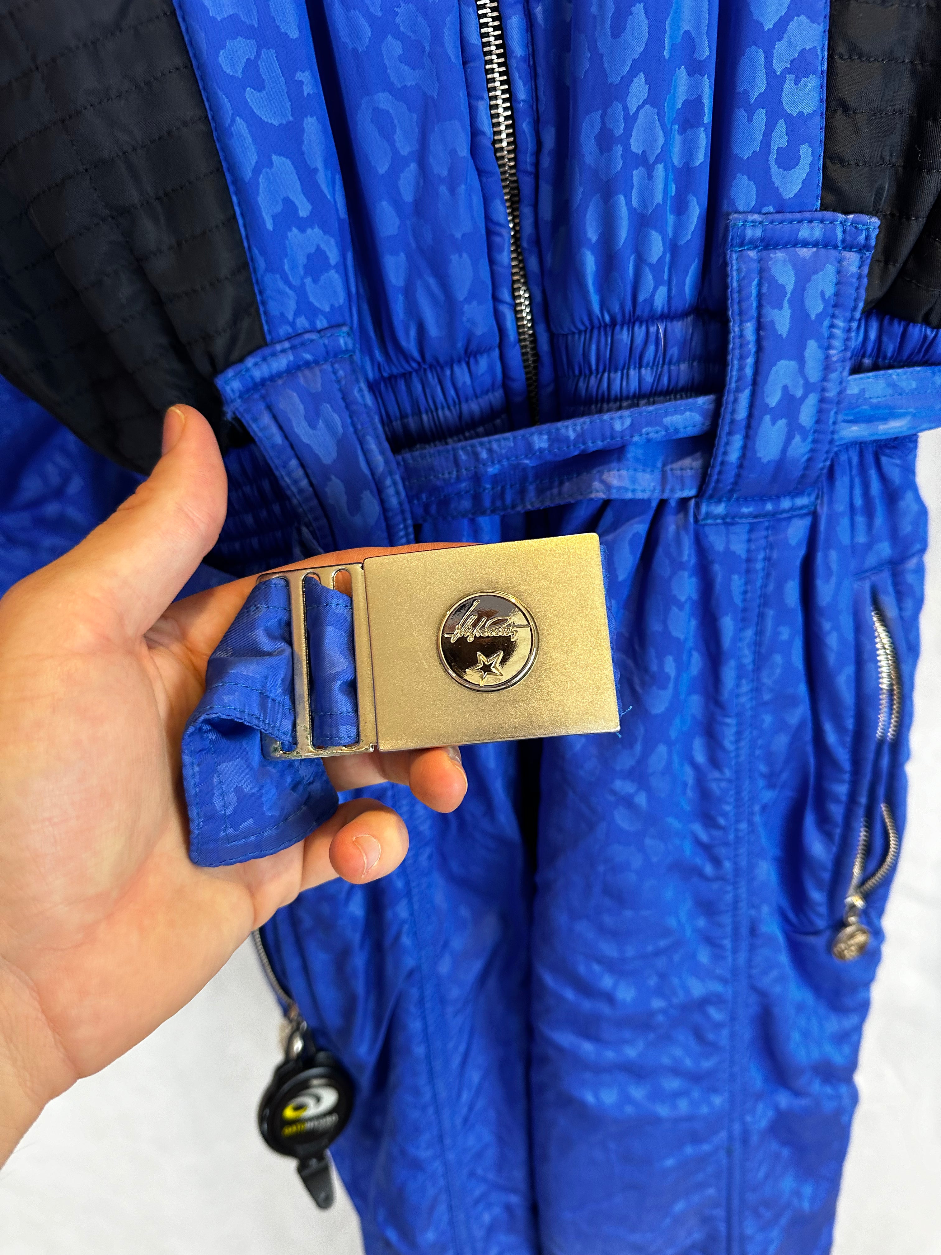 Vintage Skioverall von High Society in blau in M