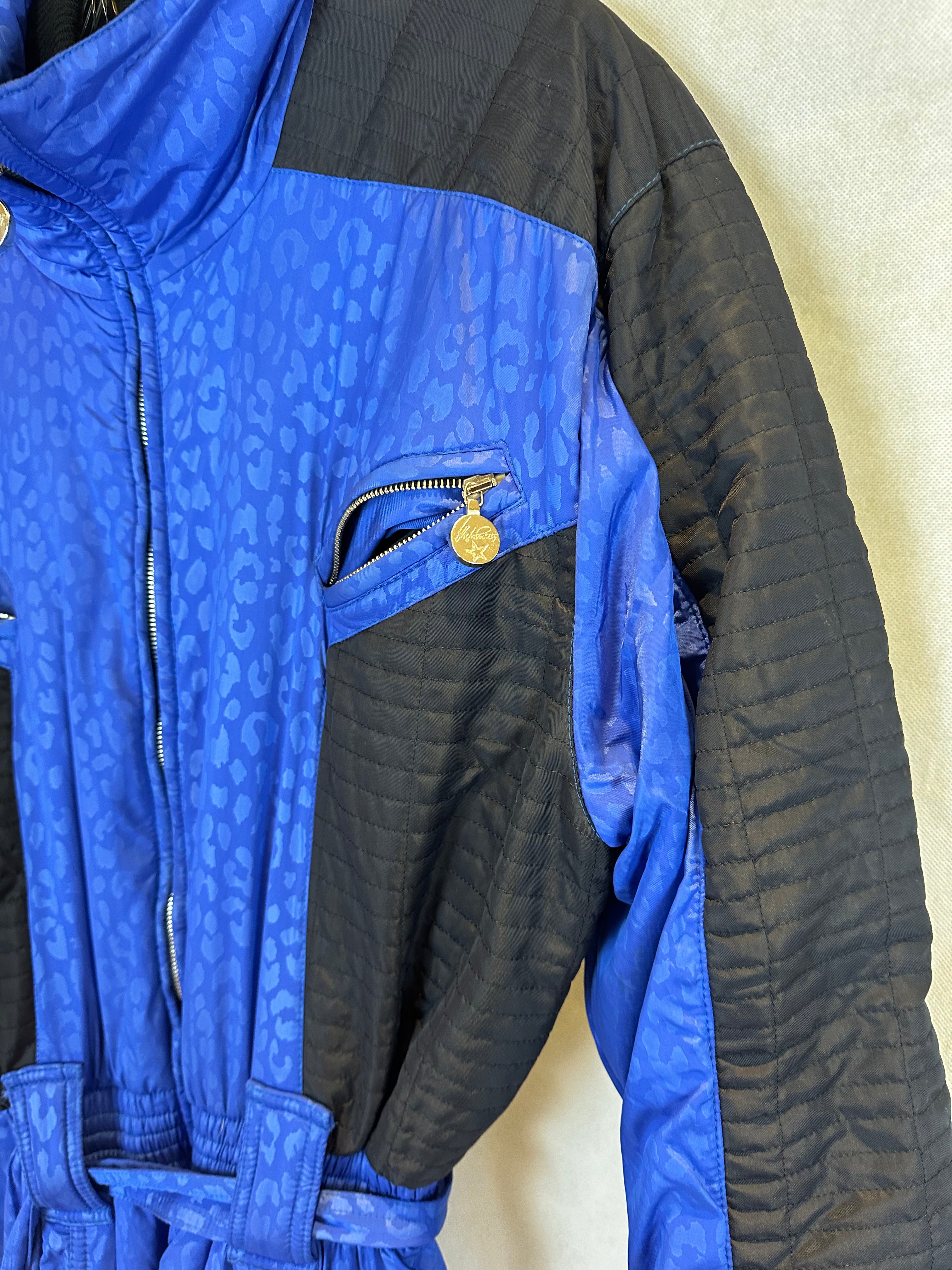 Vintage Skioverall von High Society in blau in M