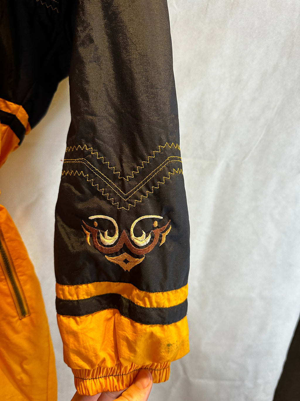 Vintage Skioverall von Diadora in gelb/schwarz in M