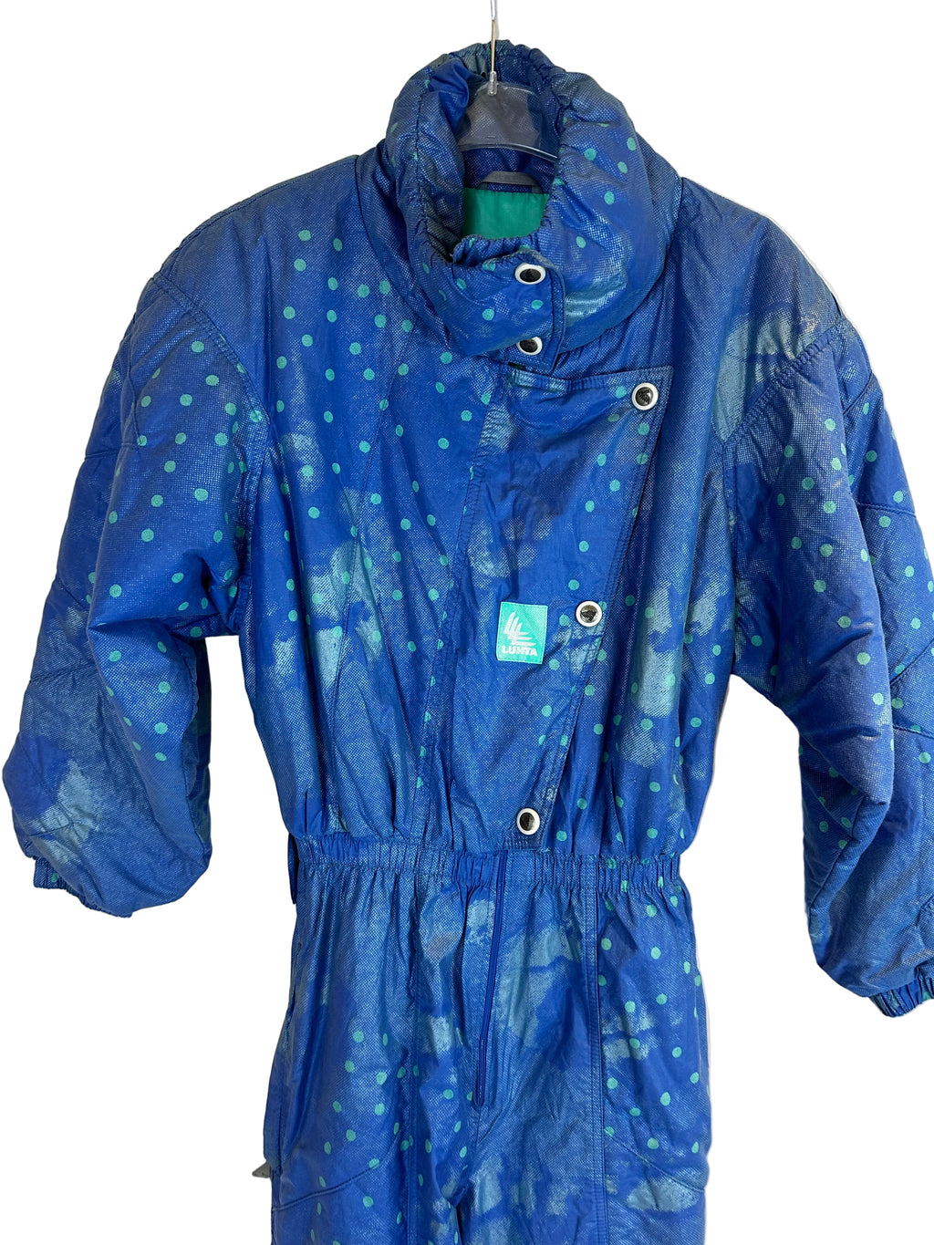 Vintage Skioverall in blau in S/M