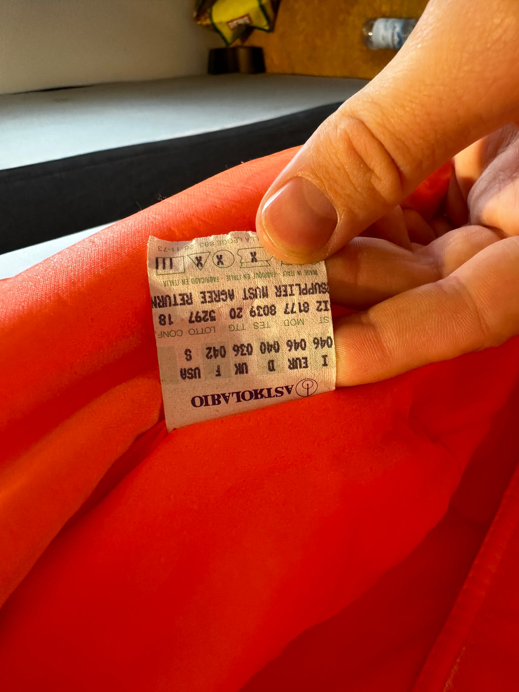 Vintage Skioverall in knalligen Orange in M/S