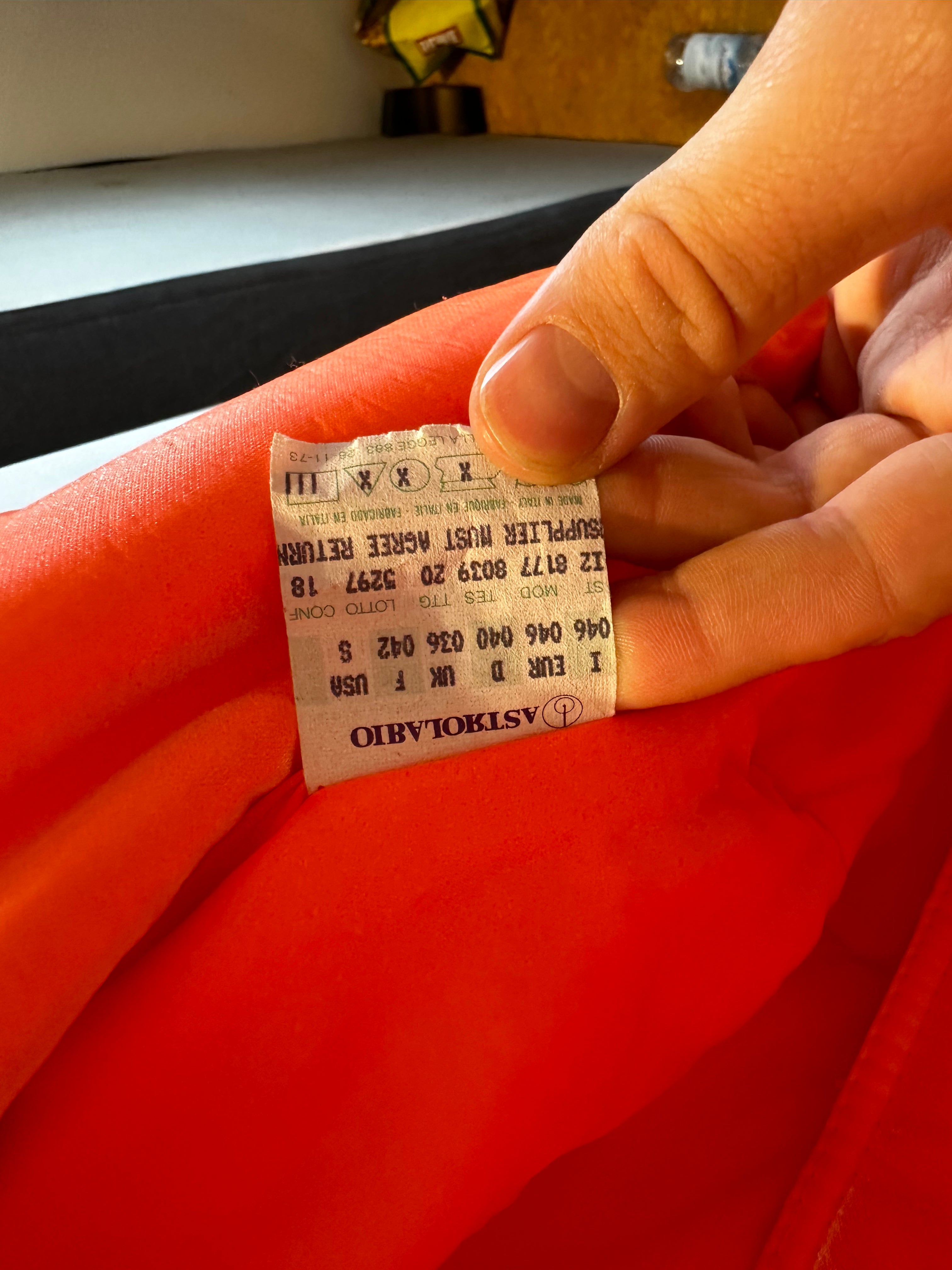 Vintage Skioverall in knalligen Orange in M/S