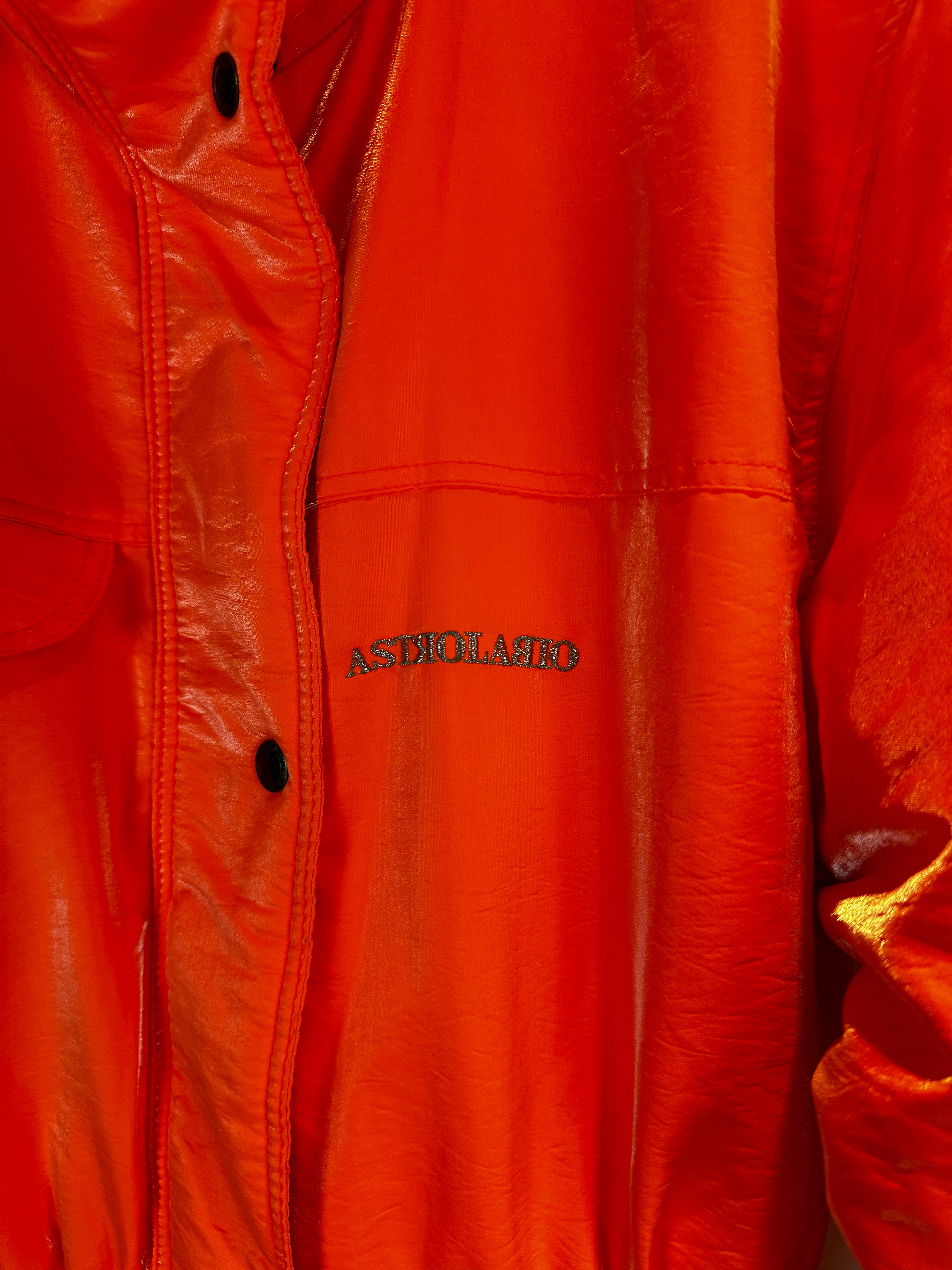 Vintage Skioverall in knalligen Orange in M/S