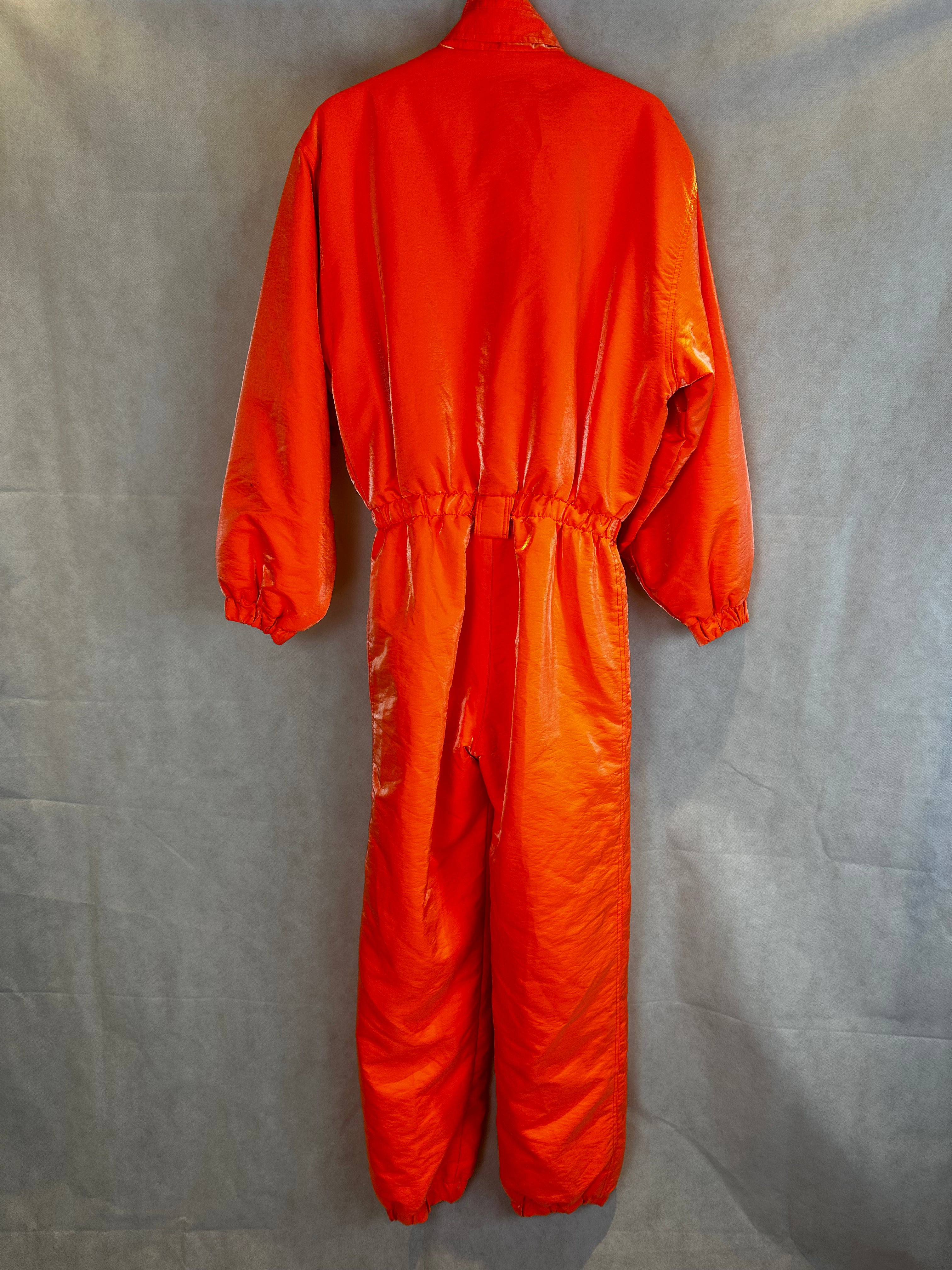 Vintage Skioverall in knalligen Orange in M/S