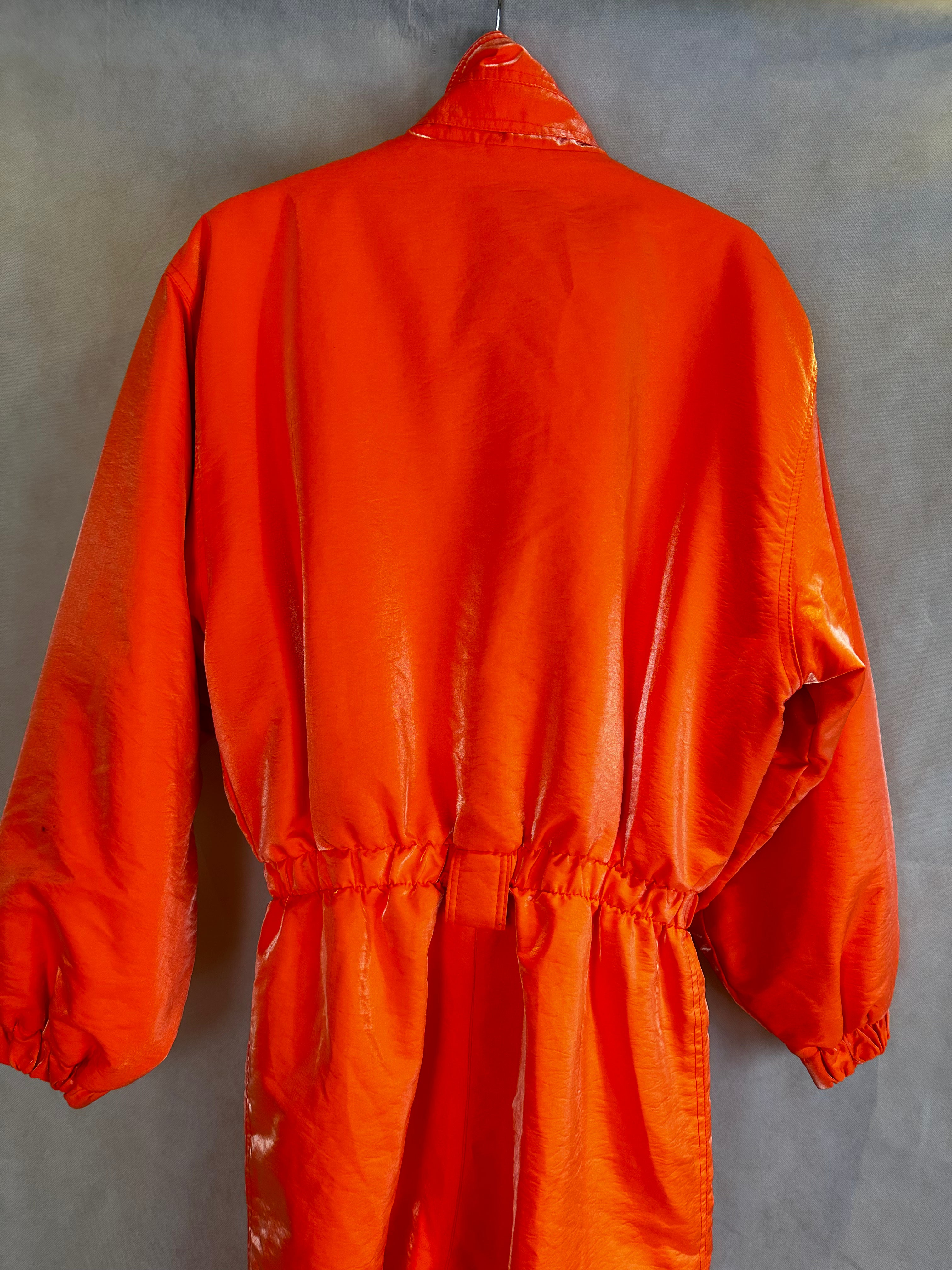 Vintage Skioverall in knalligen Orange in M/S