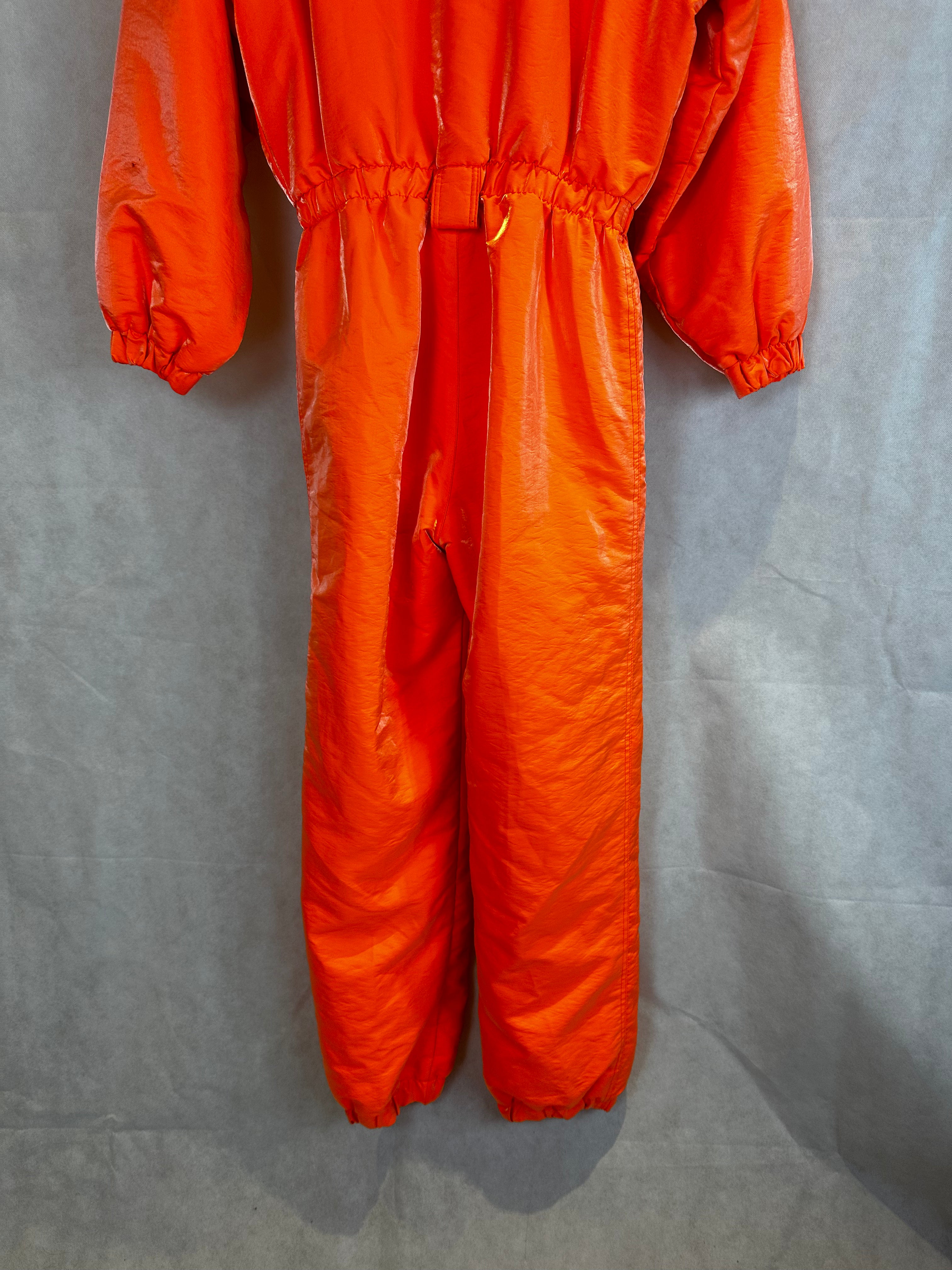 Vintage Skioverall in knalligen Orange in M/S