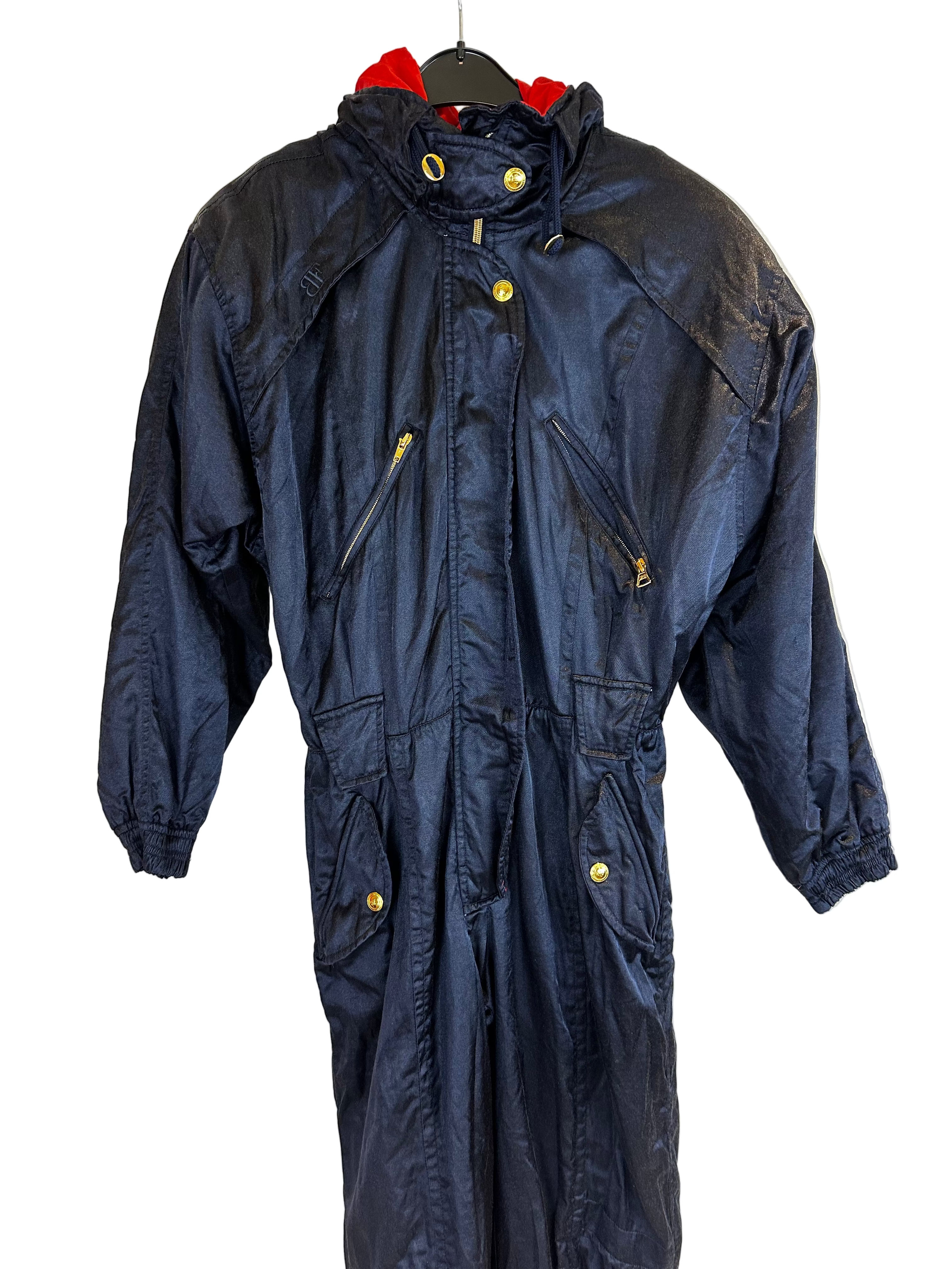 Vintage Skioverall in marineblau in M