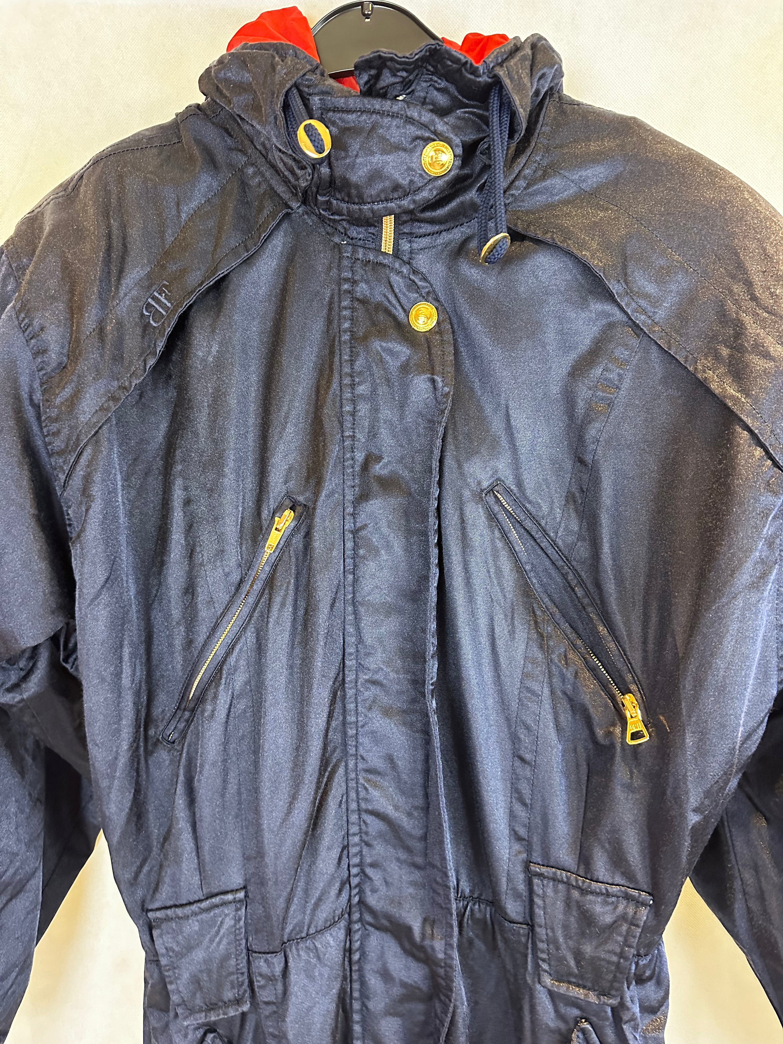 Vintage Skioverall in marineblau in M