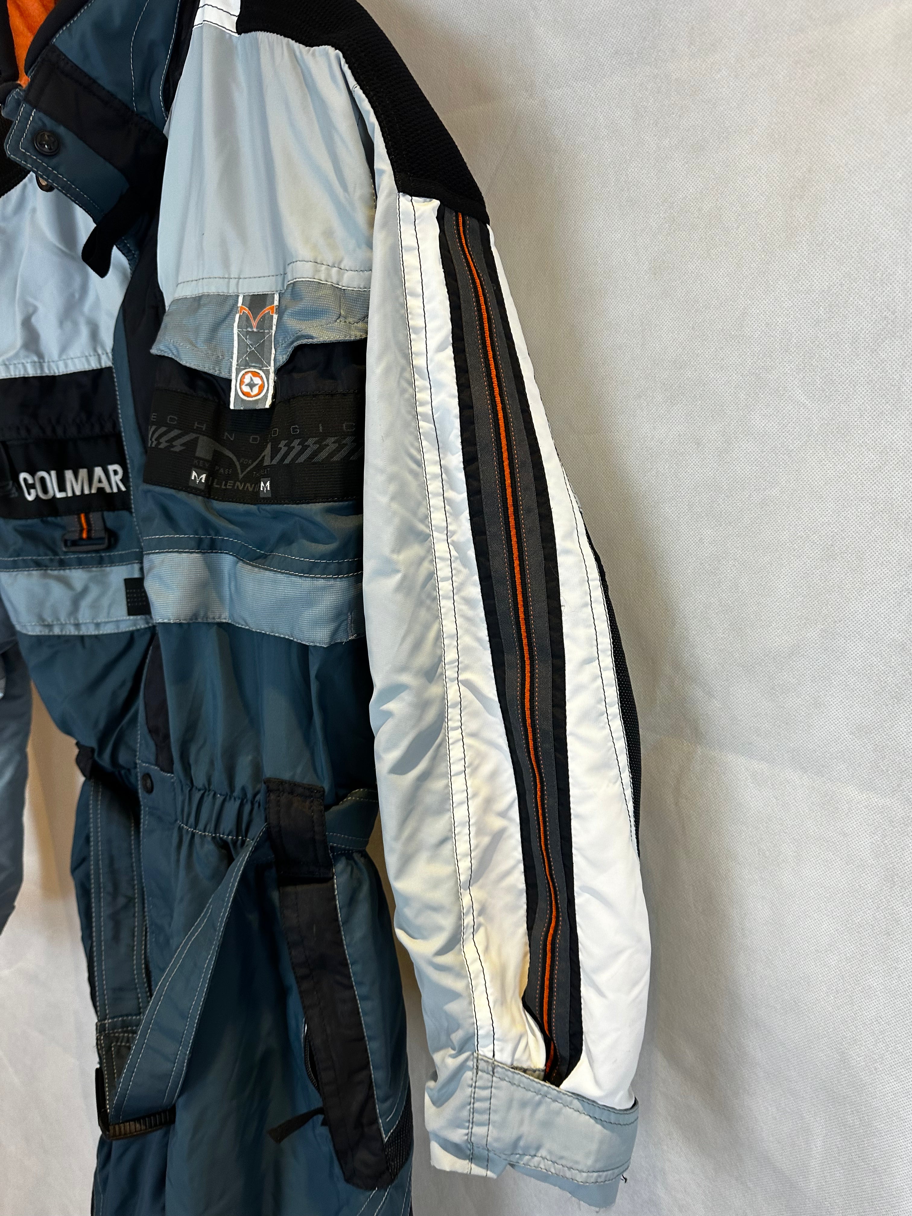 Vintage Skioverall von COLMAR in hellblau in L