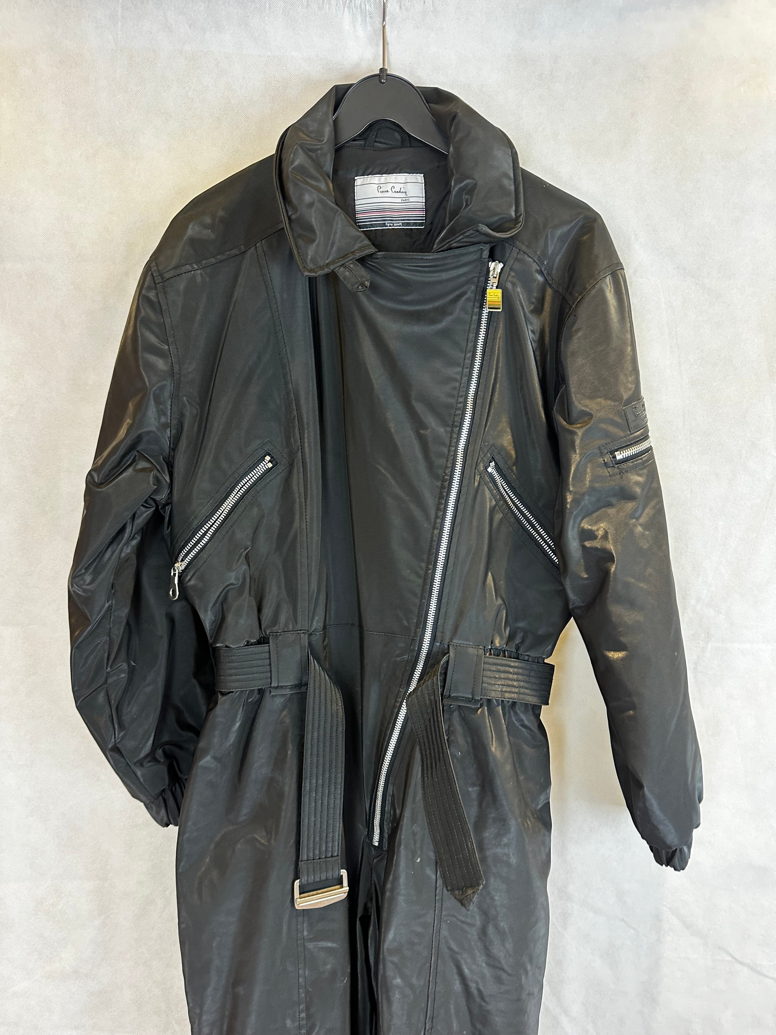 Vintage Skioverall von Pierre Cardin in Schwarz in S/M