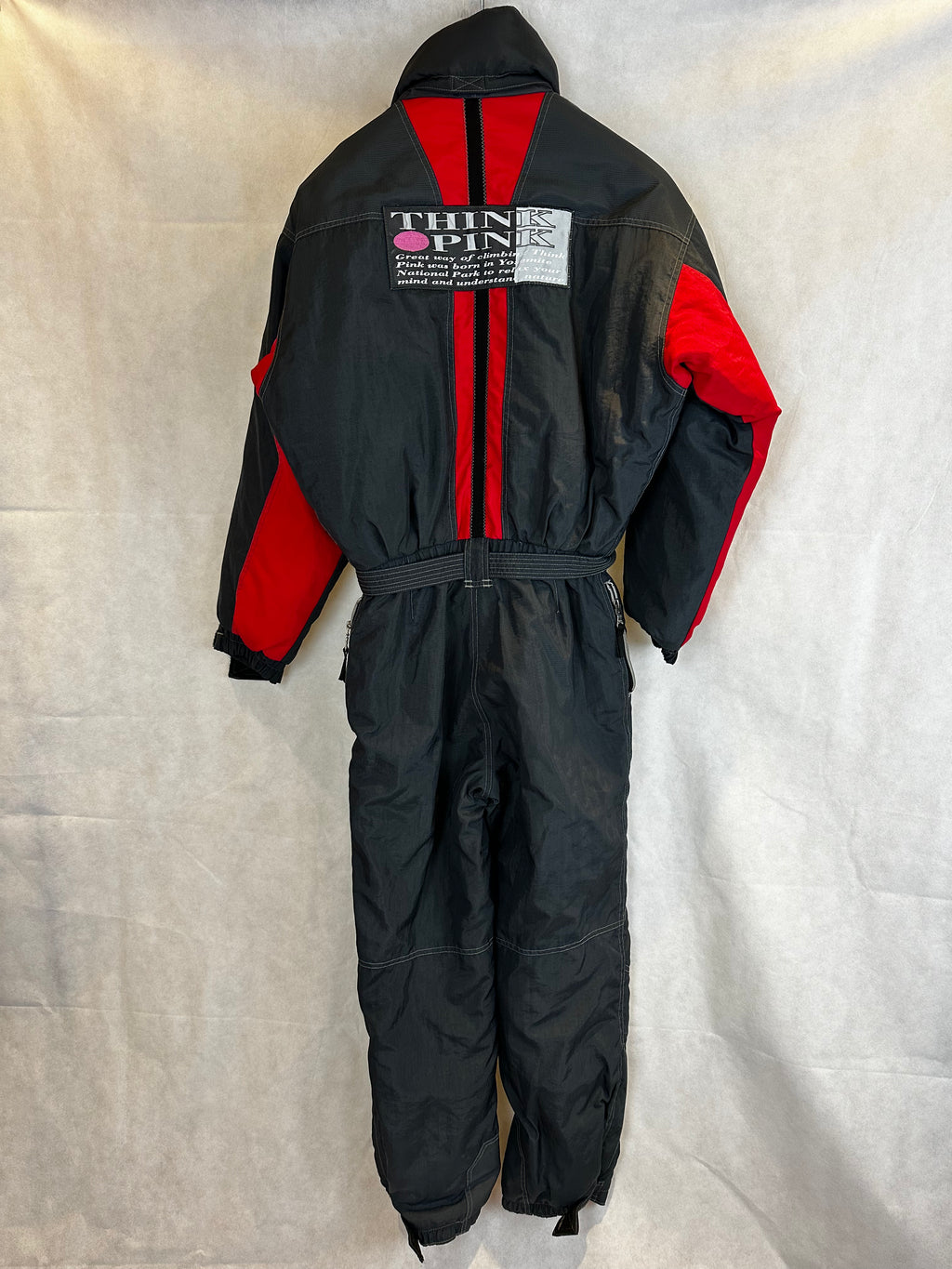 Vintage Skioverall von pink point in schwarz in L