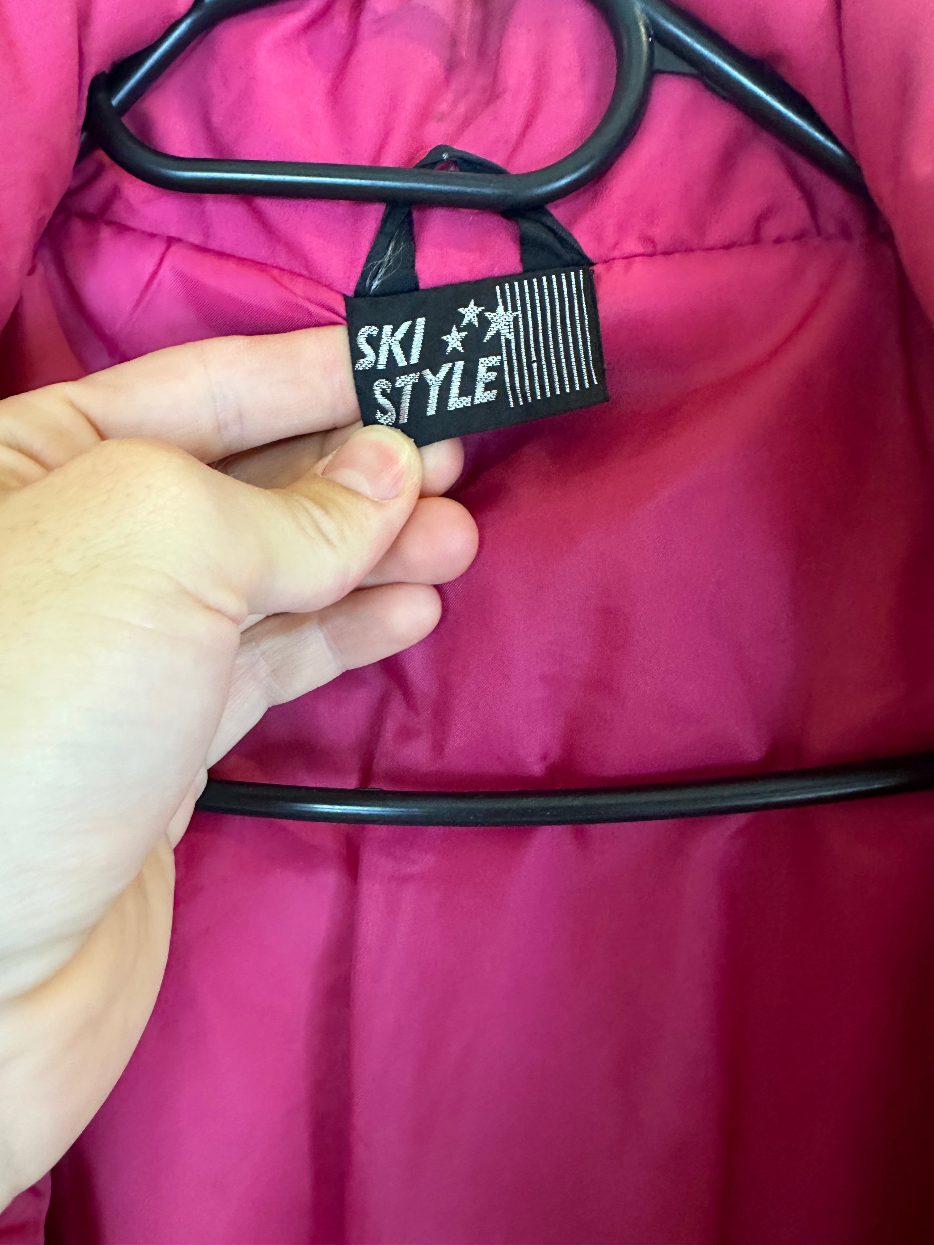 Vintage Skioverall von Ski Style in schwarz in L