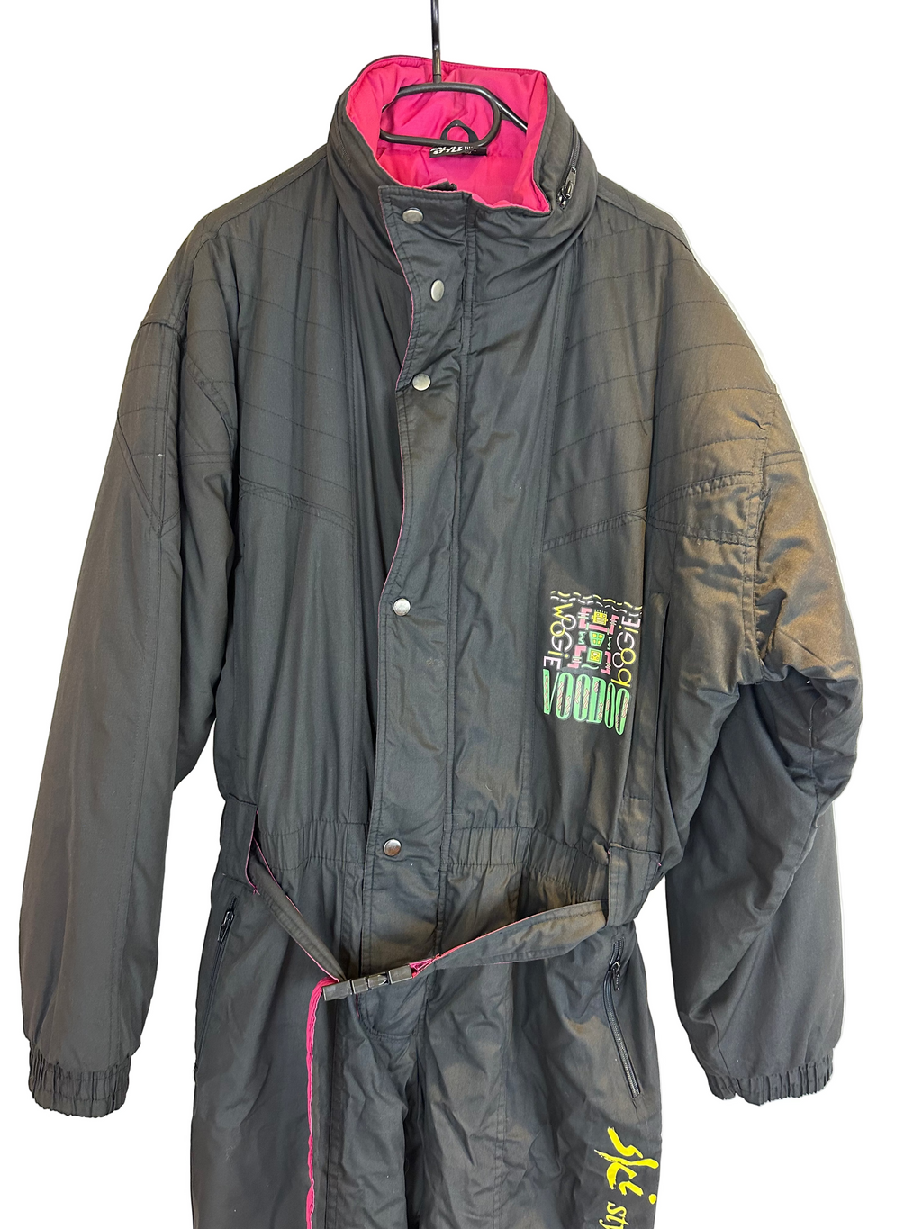 Vintage Skioverall von Ski Style in schwarz in L