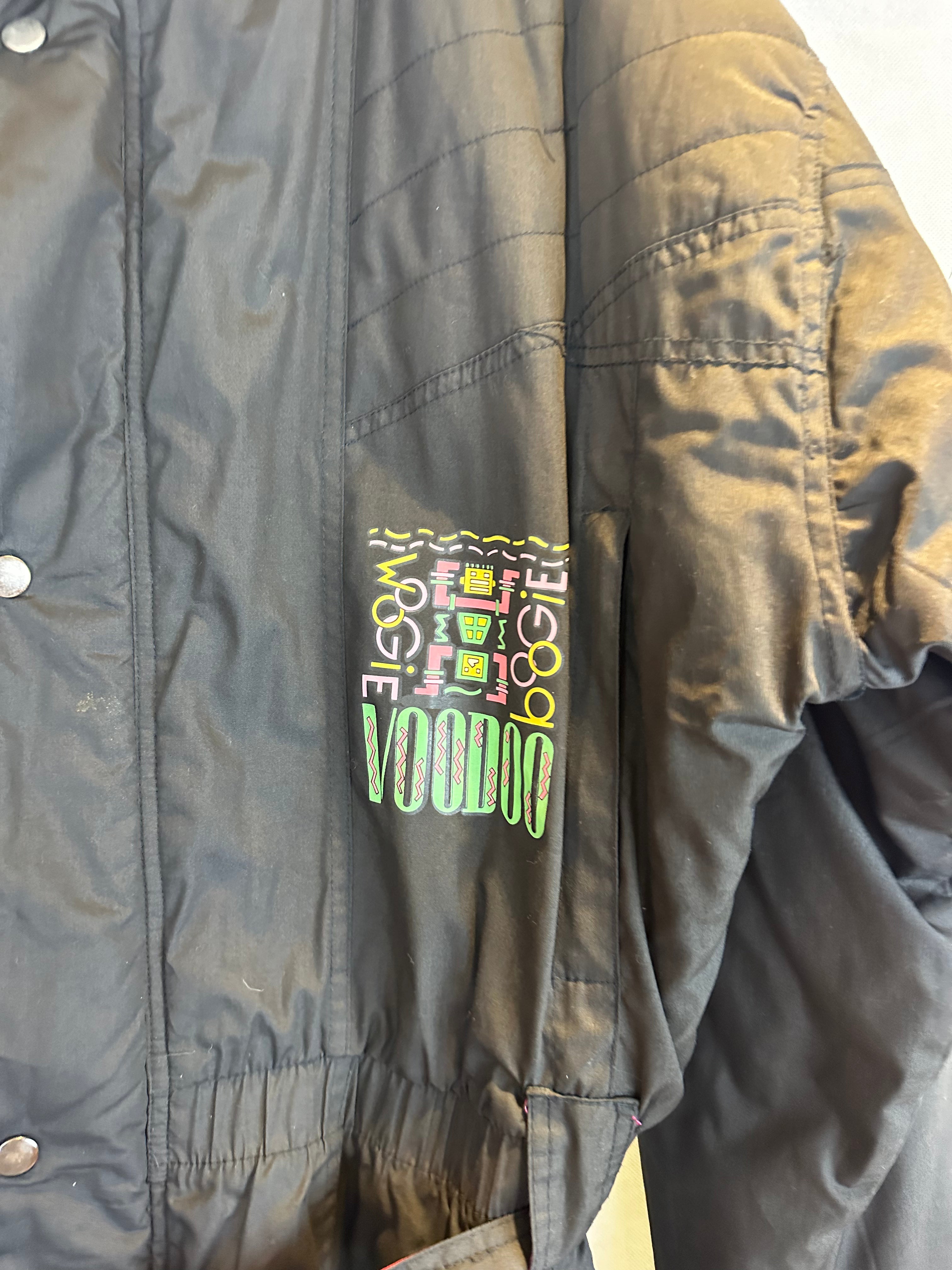 Vintage Skioverall von Ski Style in schwarz in L