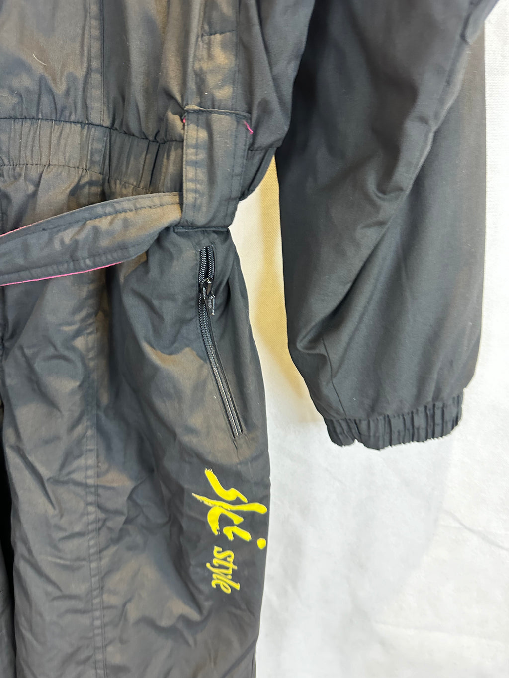 Vintage Skioverall von Ski Style in schwarz in L