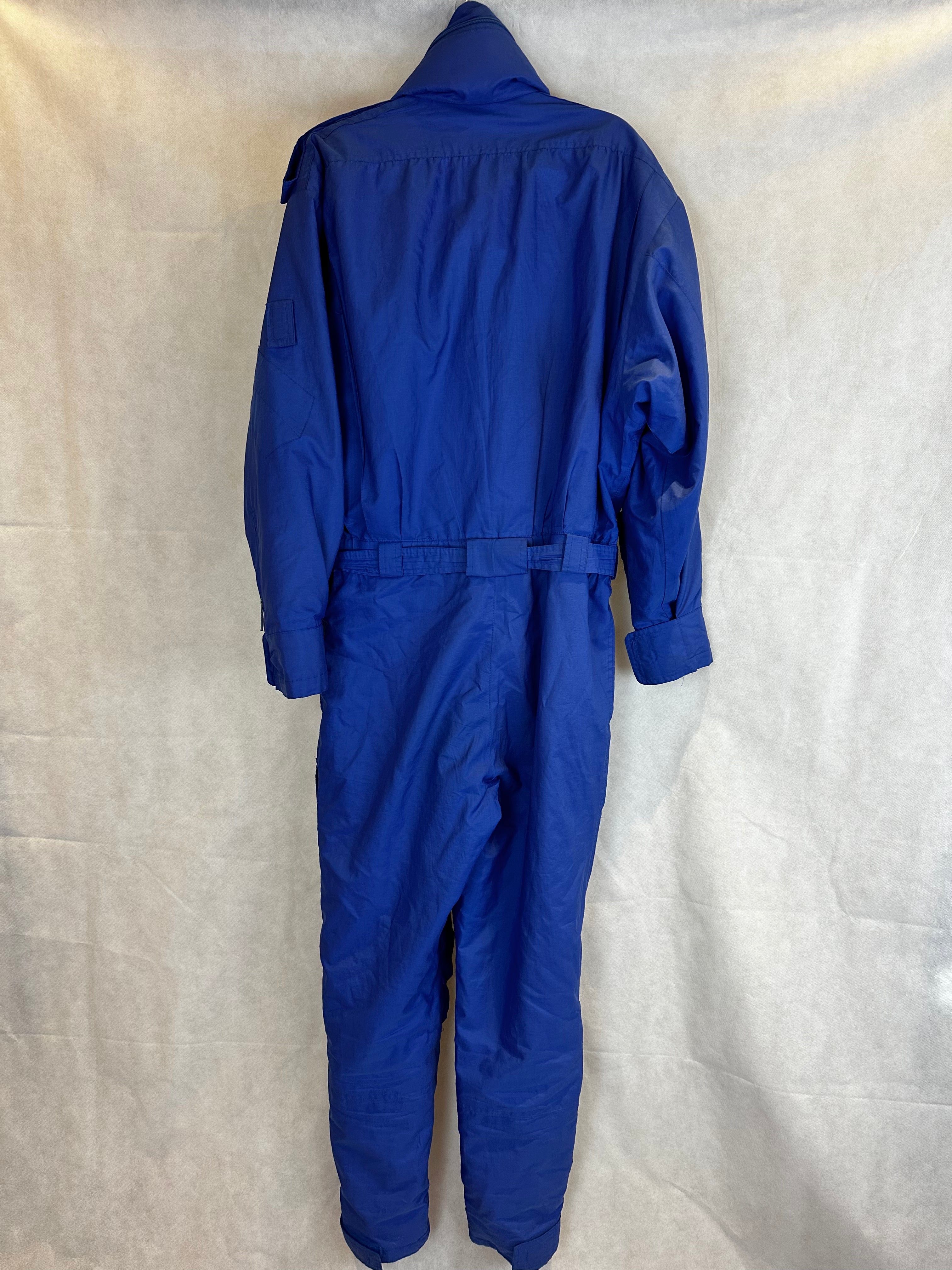 Vintage Skioverall in blau in M/L