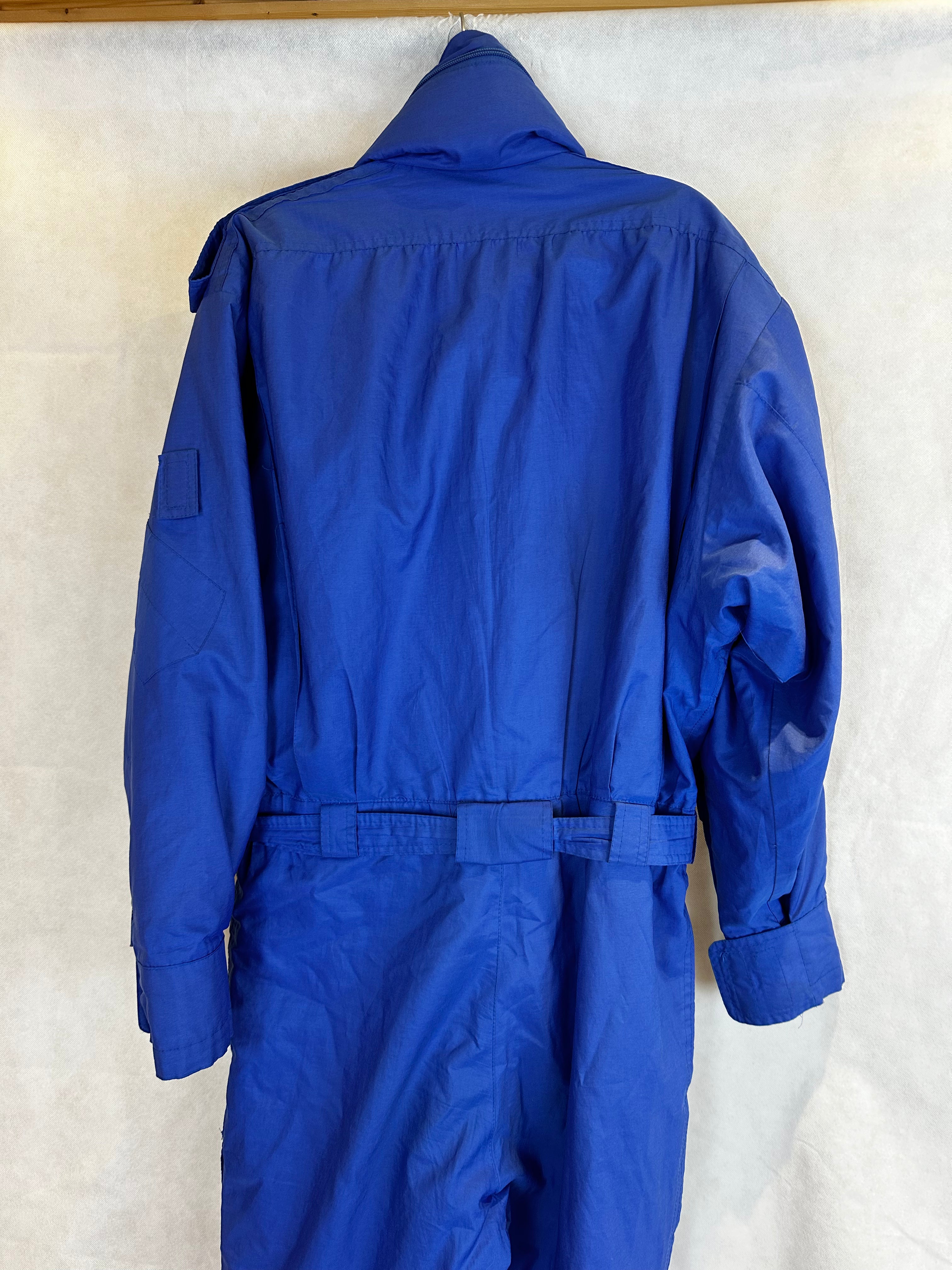 Vintage Skioverall in blau in M/L