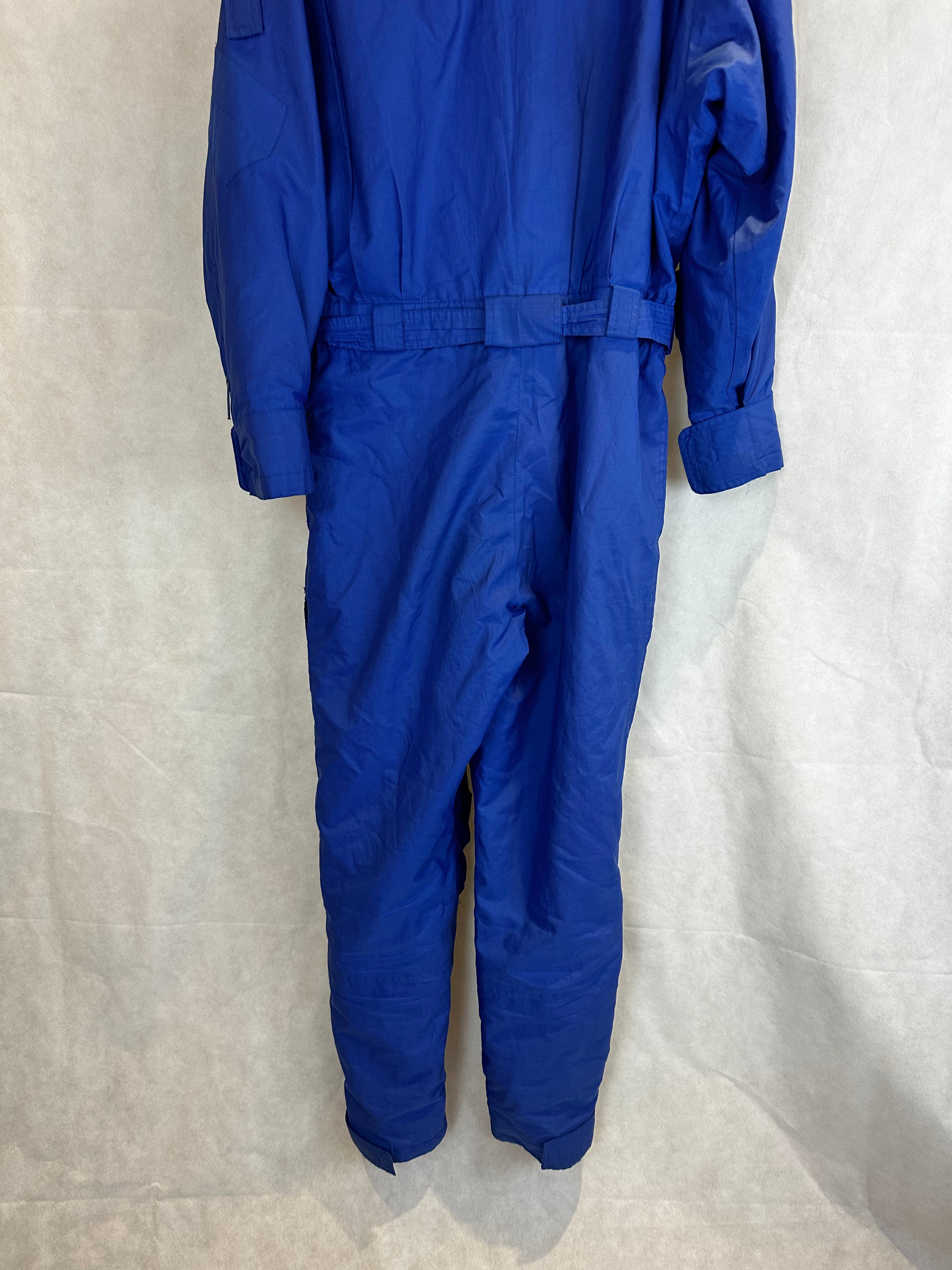 Vintage Skioverall in blau in M/L