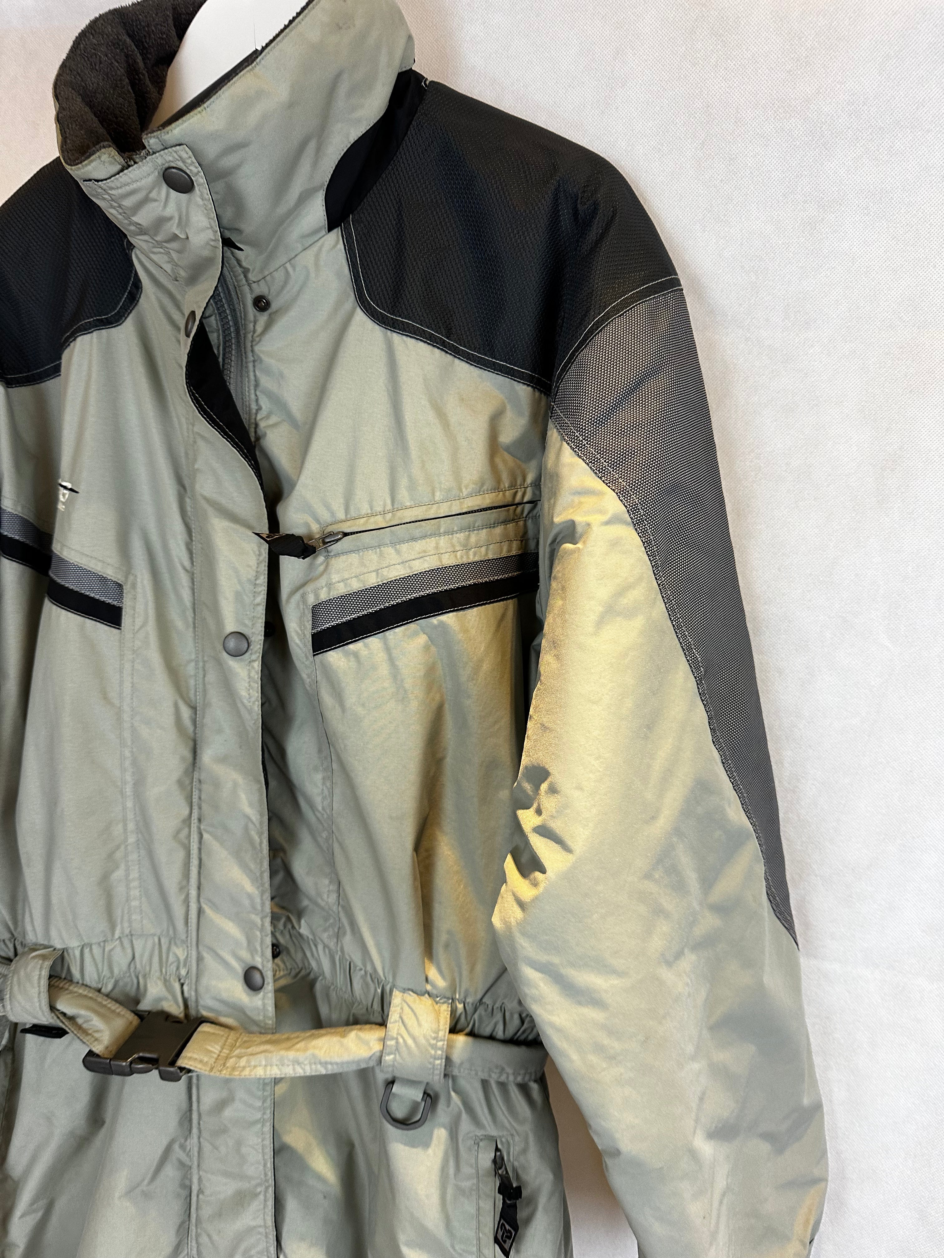 Vintage Skioverall von BRUGI in grau in L