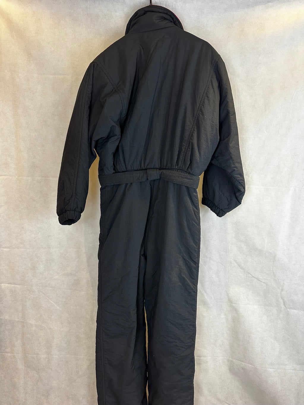 Vintage Skioverall in schwarz in S/M