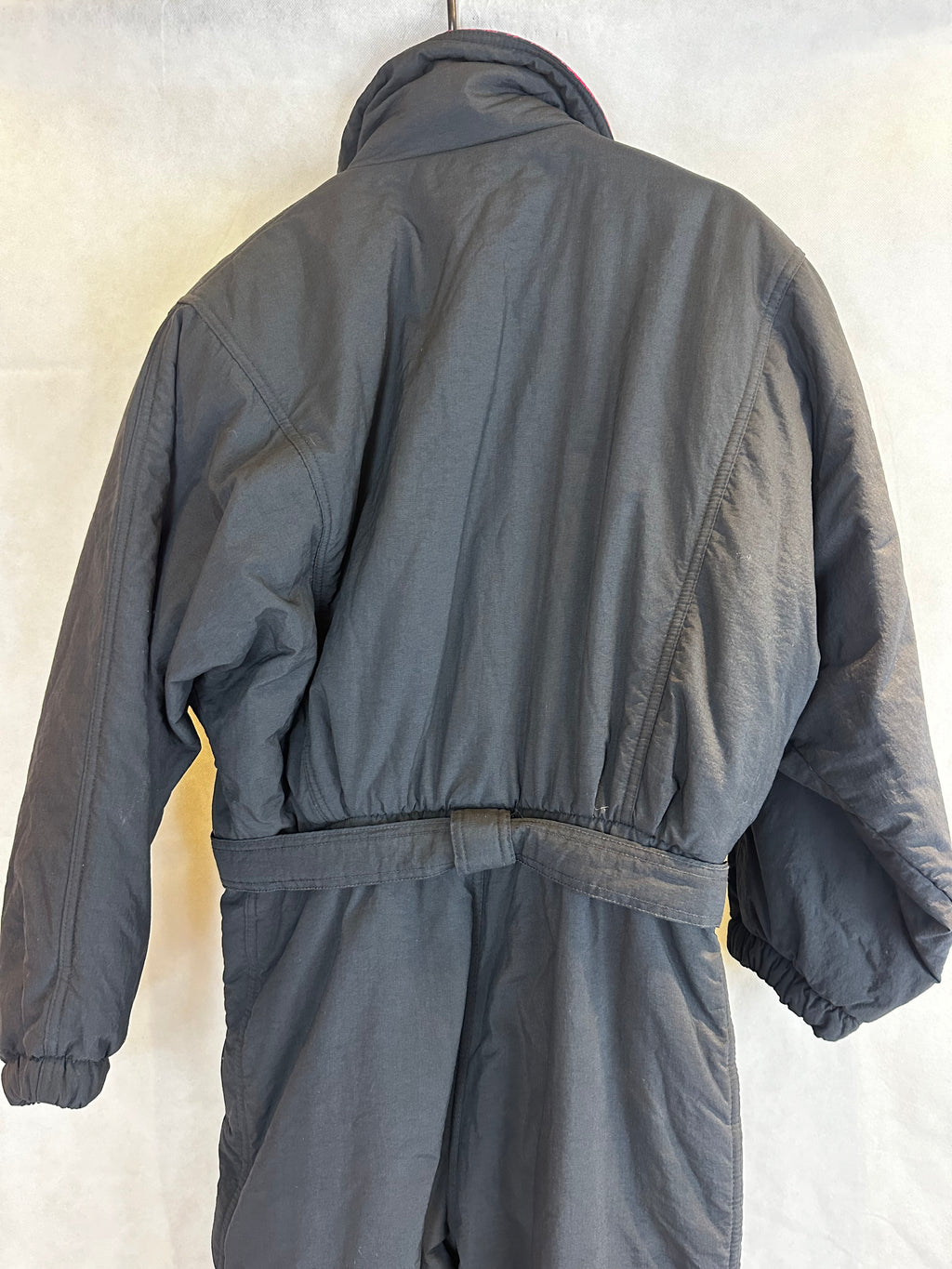 Vintage Skioverall in schwarz in S/M