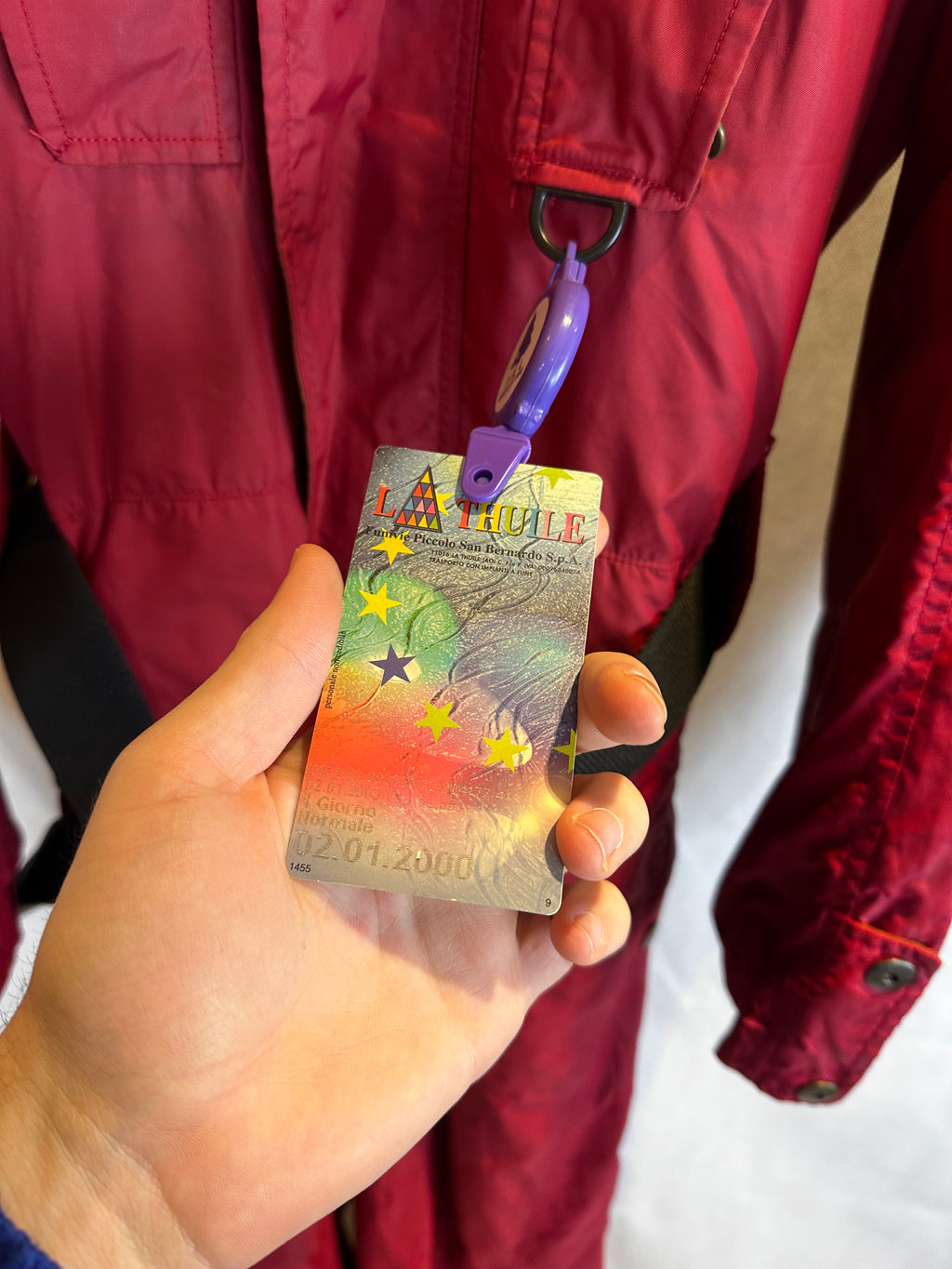 Vintage Skioverall von db in rot in L/XL