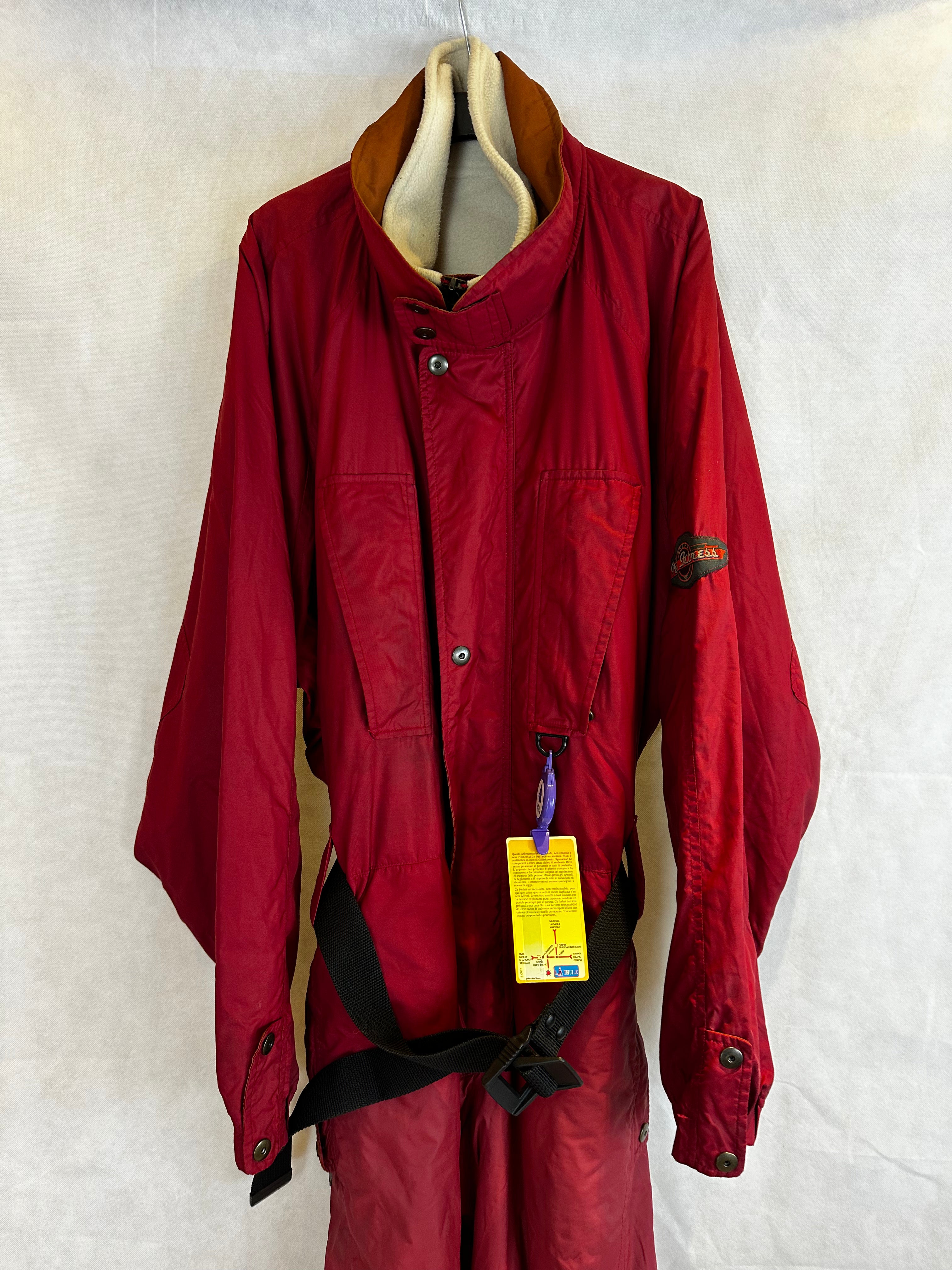 Vintage Skioverall von db in rot in L/XL
