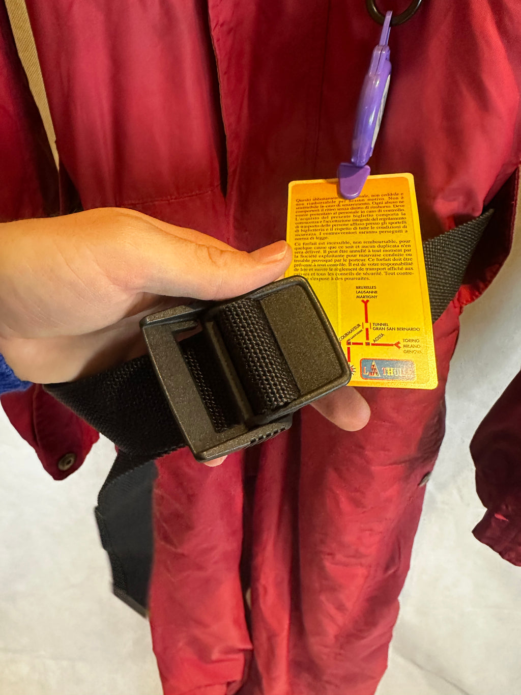 Vintage Skioverall von db in rot in L/XL