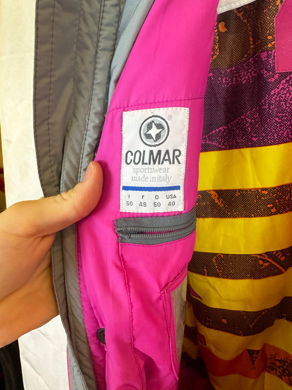 Vintage Skioverall von COLMAR in rosa in L