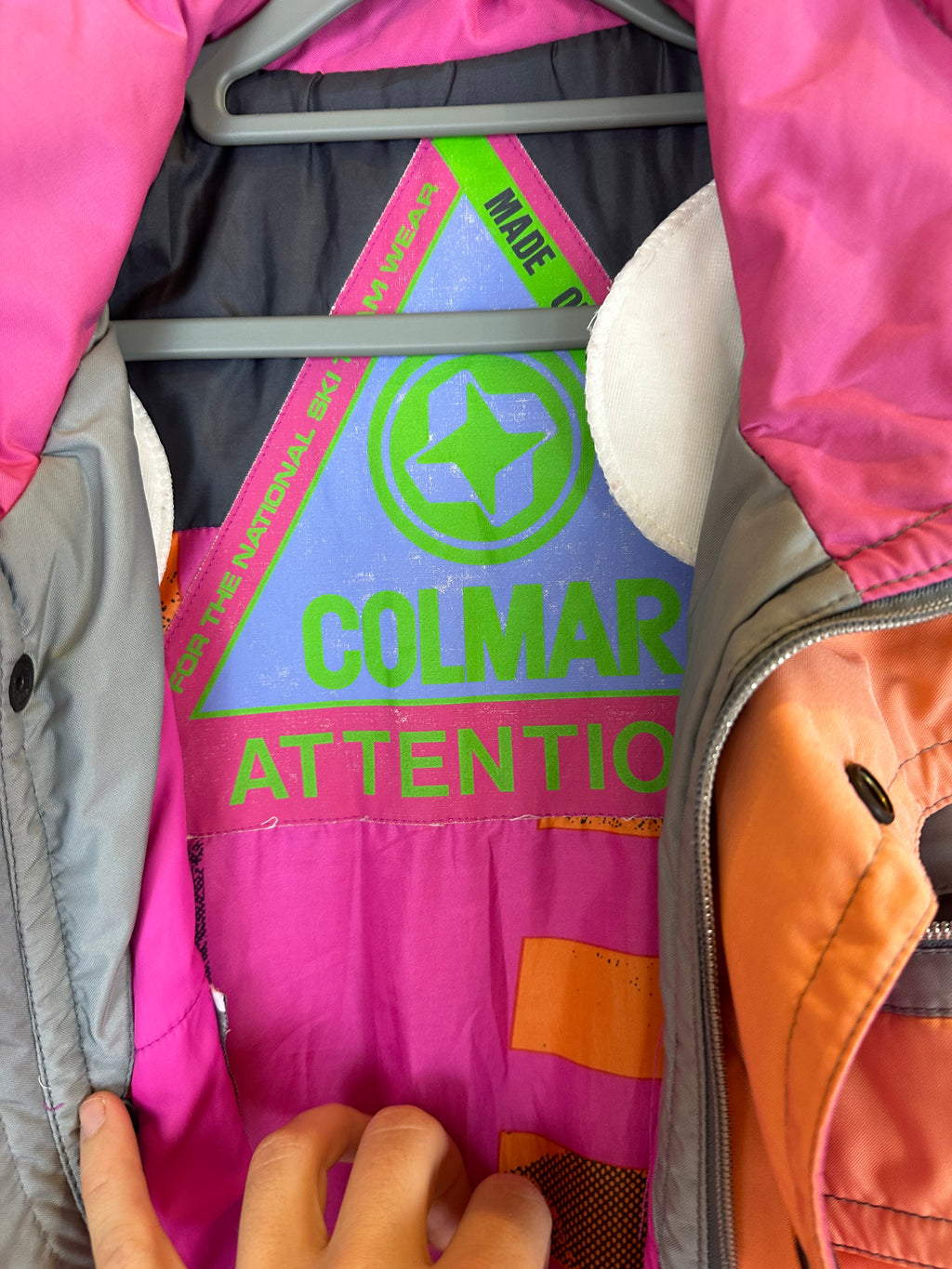 Vintage Skioverall von COLMAR in rosa in L