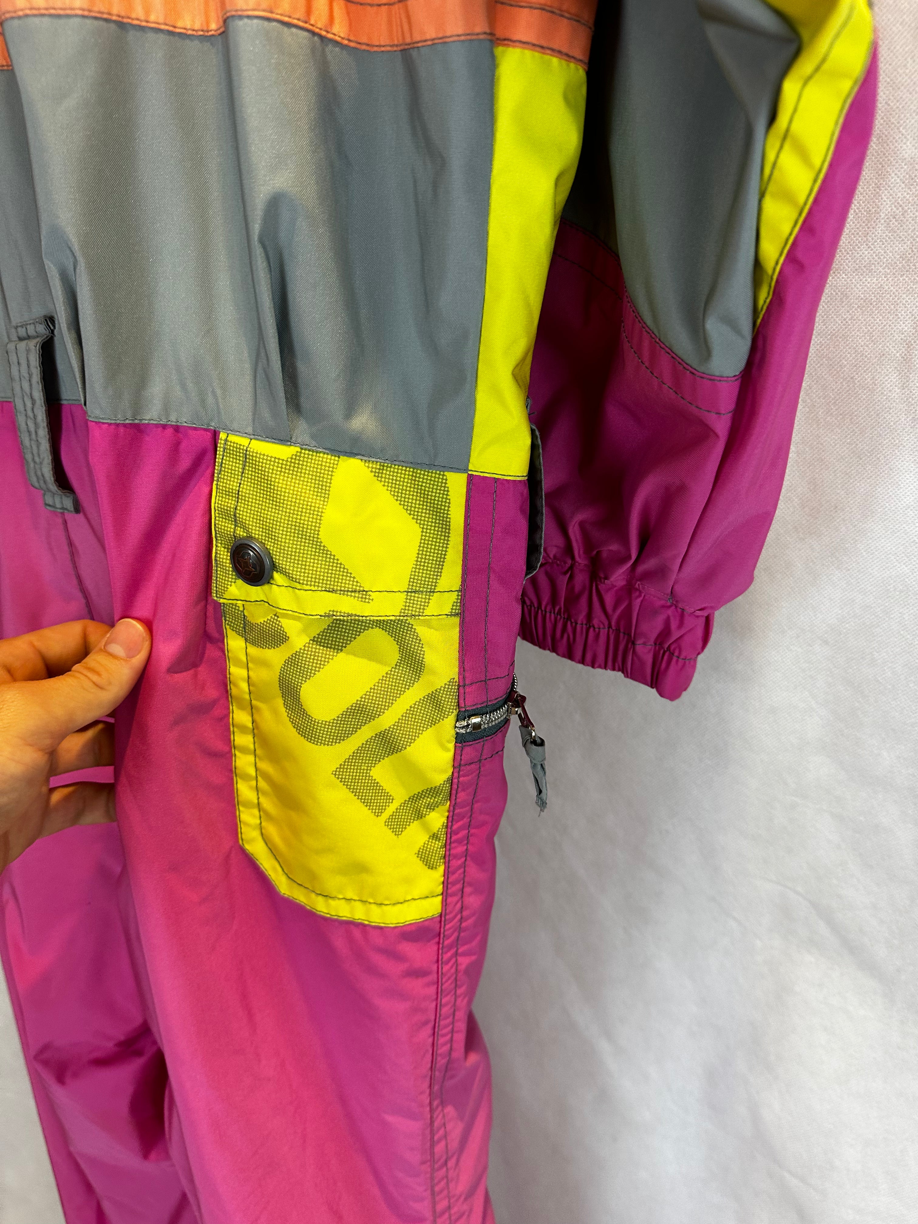 Vintage Skioverall von COLMAR in rosa in L