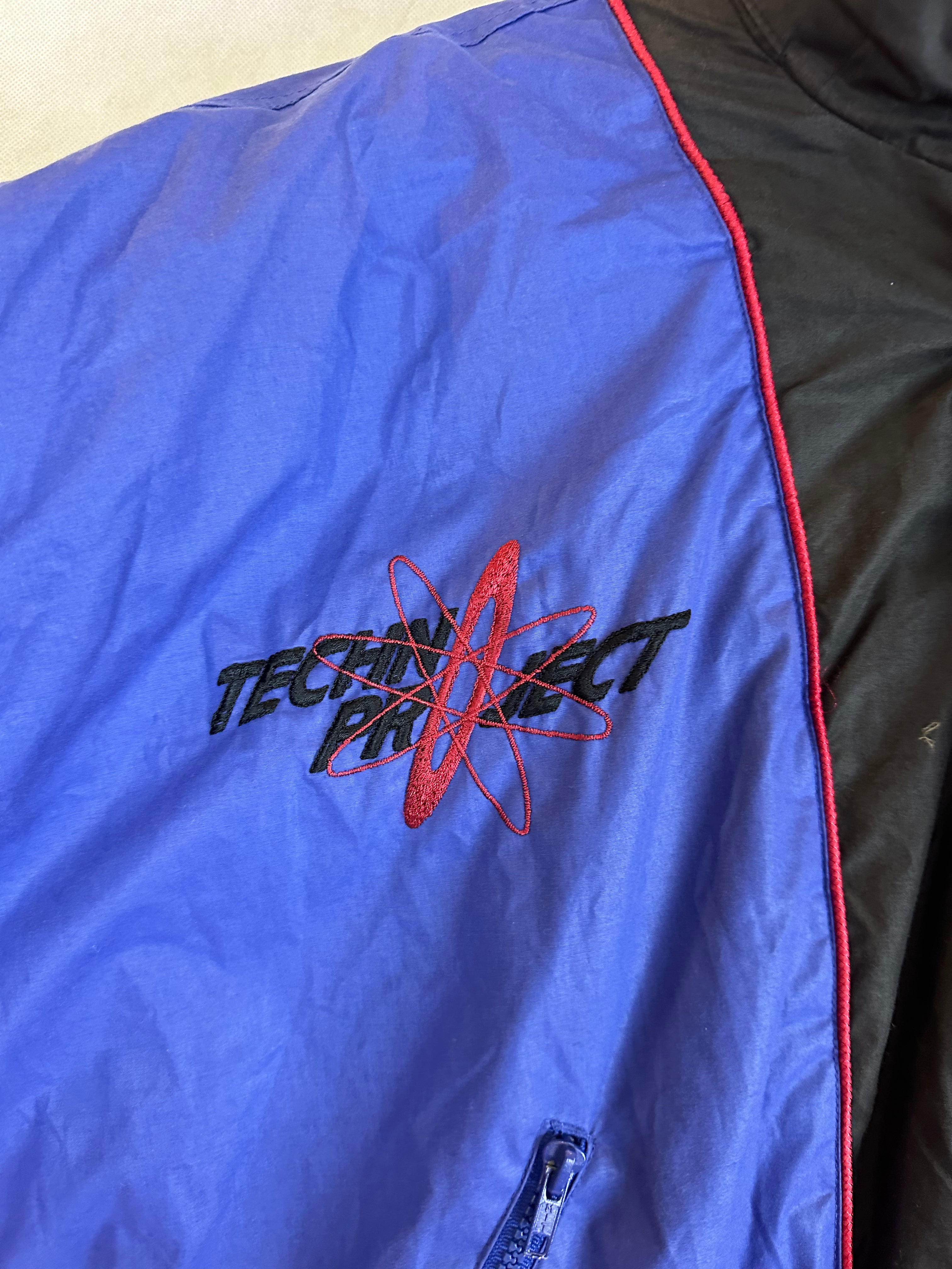 Vintage Skioverall in schwarz/blau in L