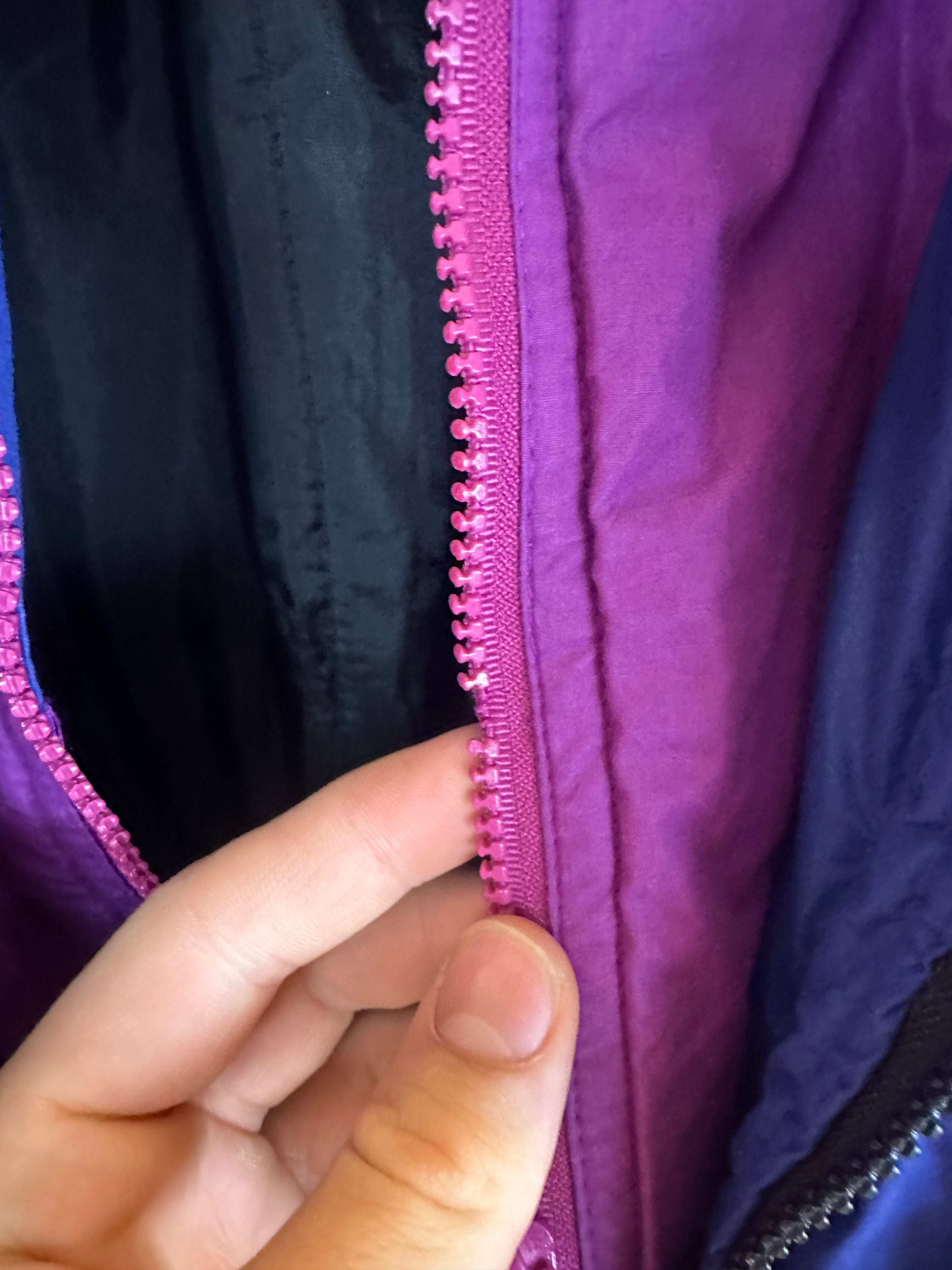 Vintage Skioverall in schwarz/blau in L