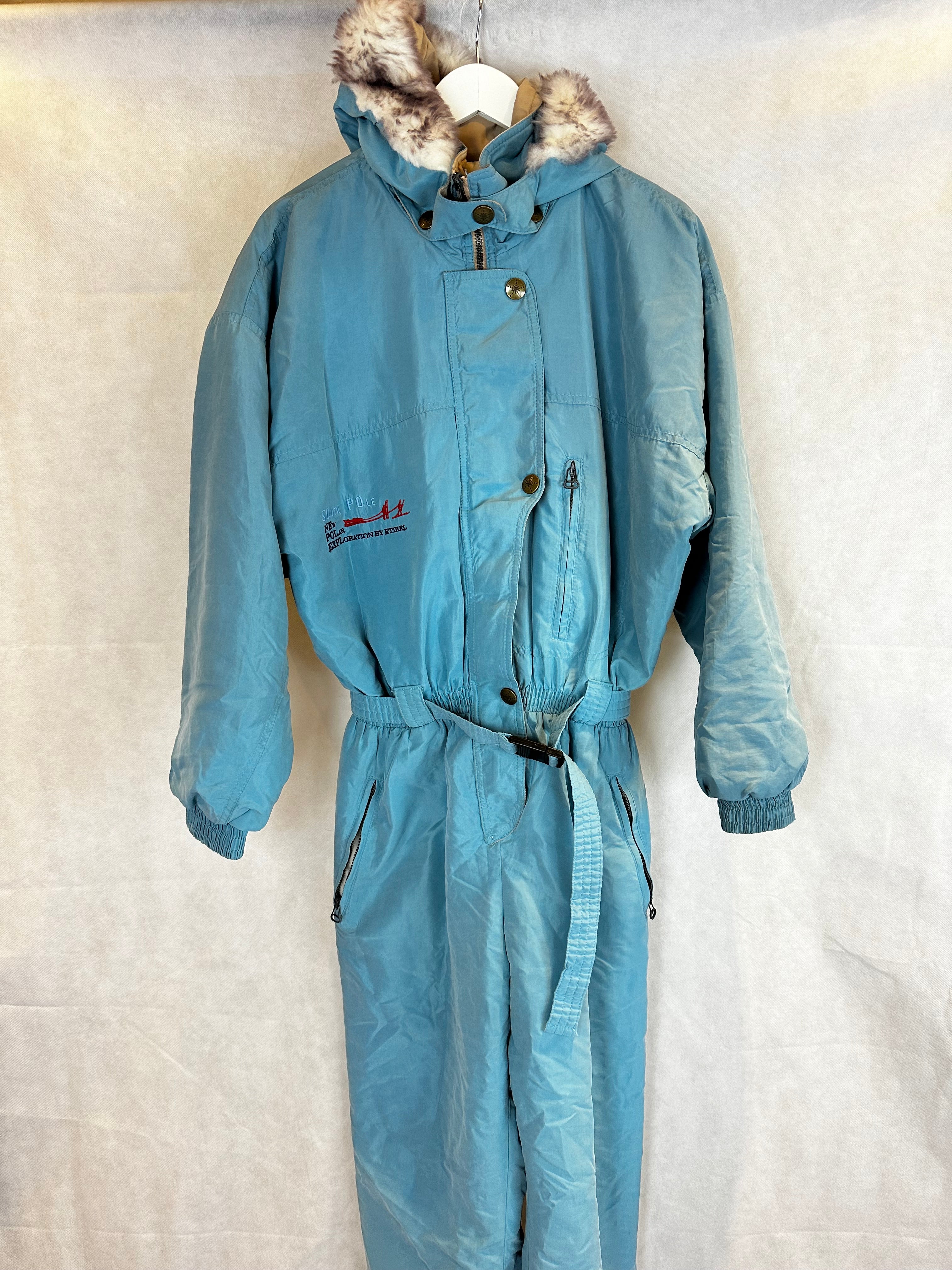 Vintage Skioverall von Etirel in blau in S/M