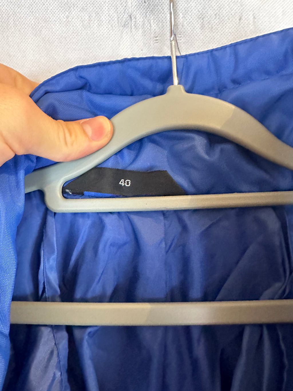 Vintage Skioverall in blau mit muster