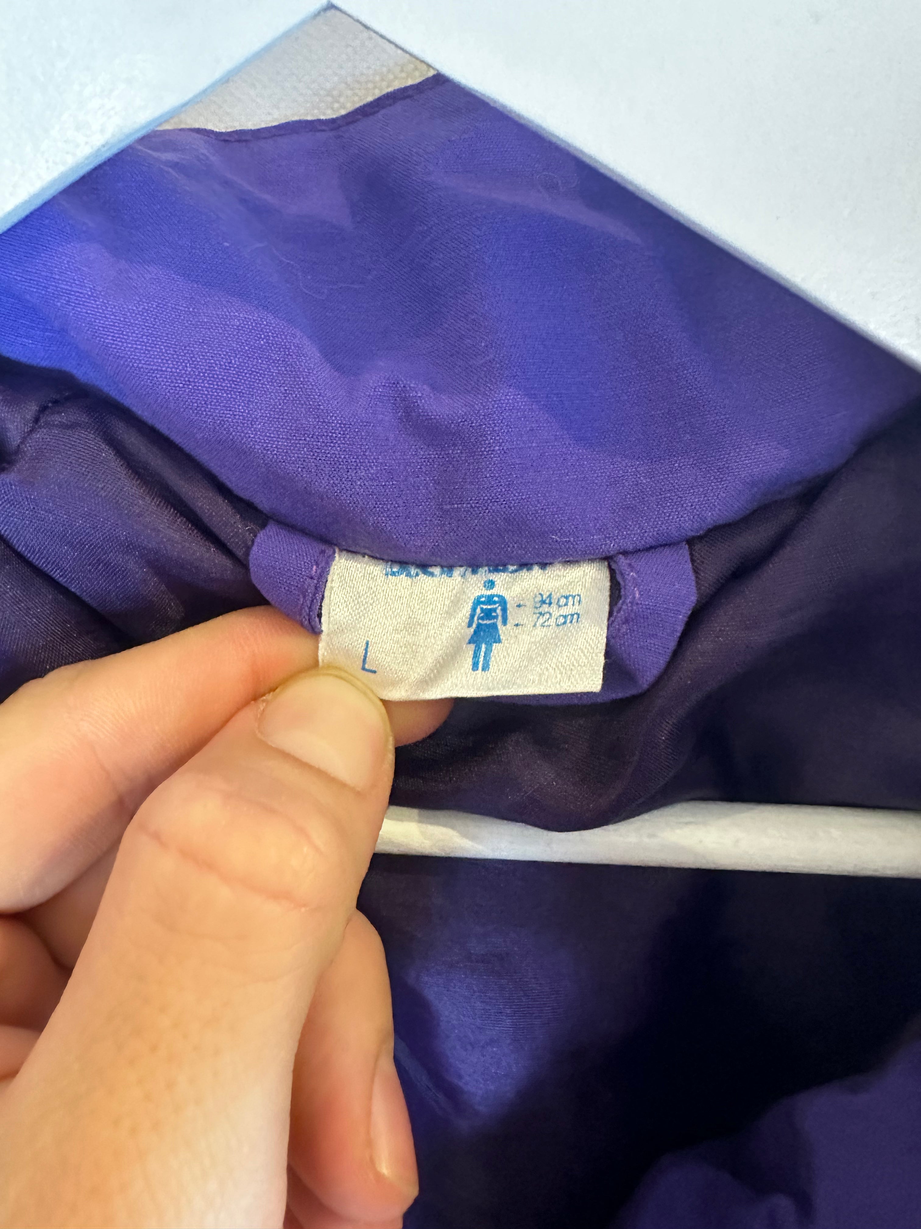 Vintage Skioverall von in Lila mit Muster in S