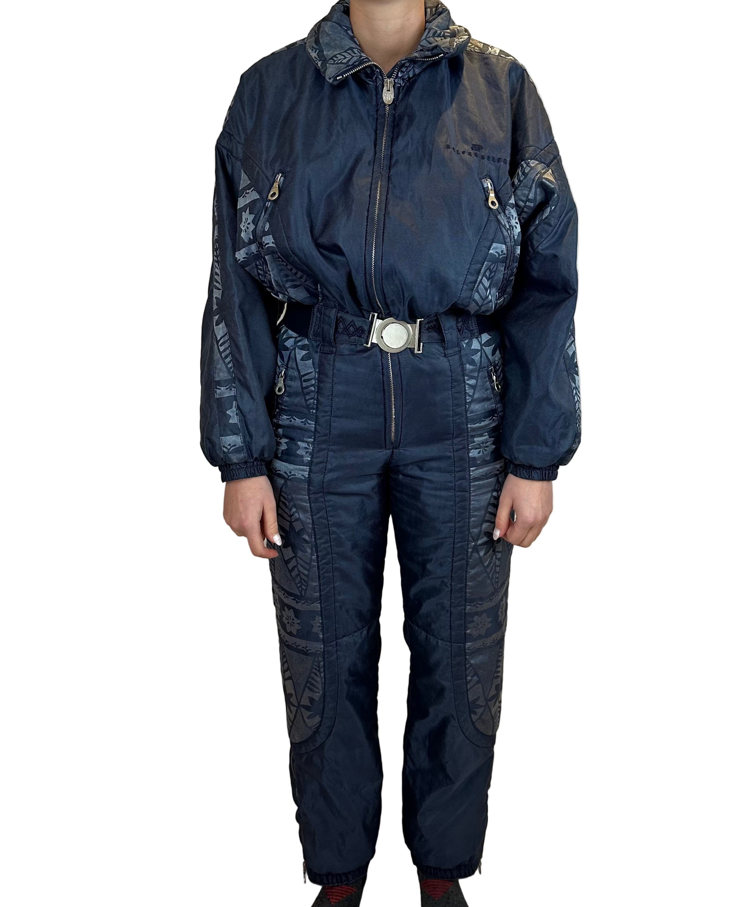 Vintage Skioverall in Schwarz S/M