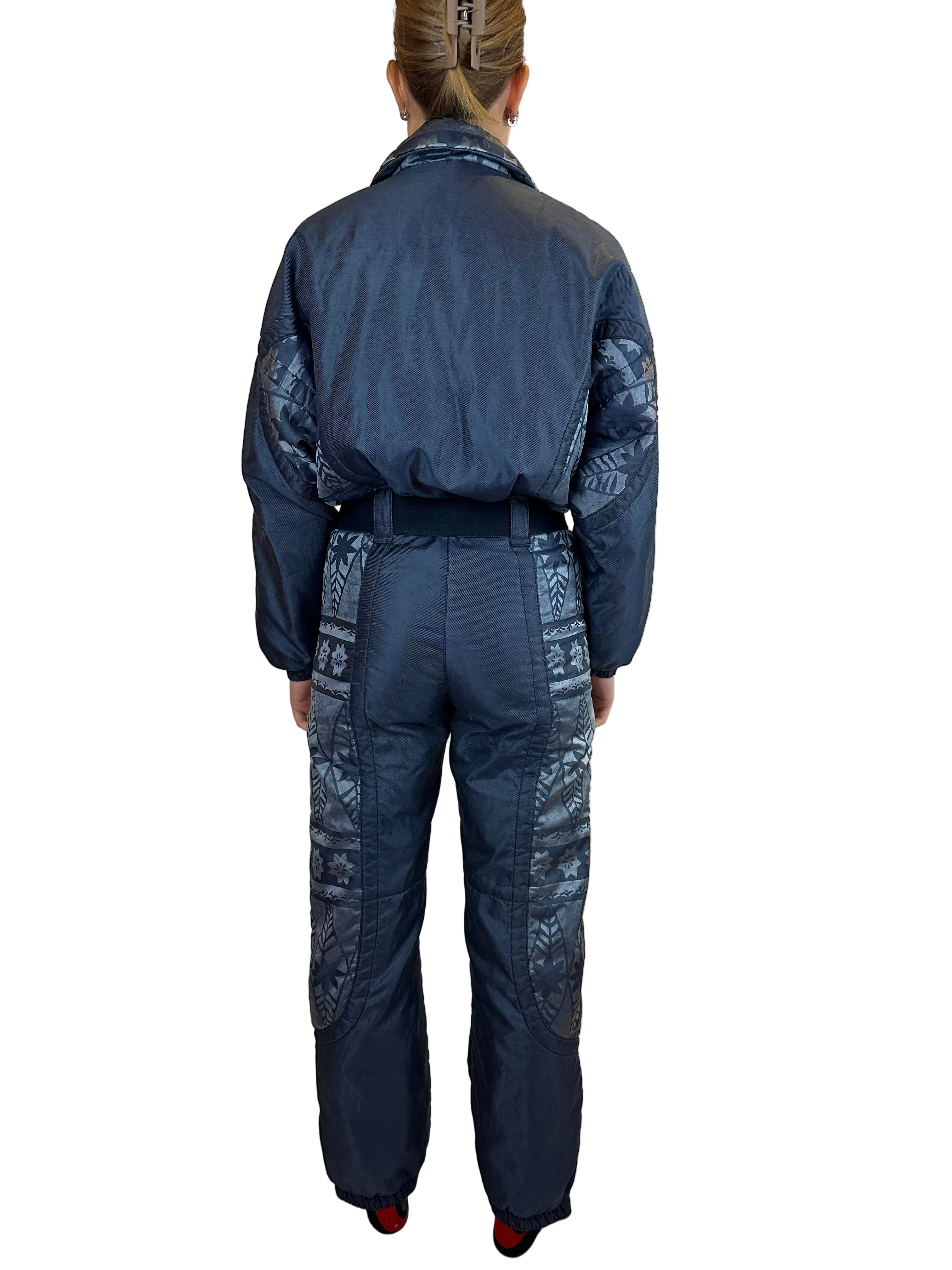 Vintage Skioverall in Schwarz S/M