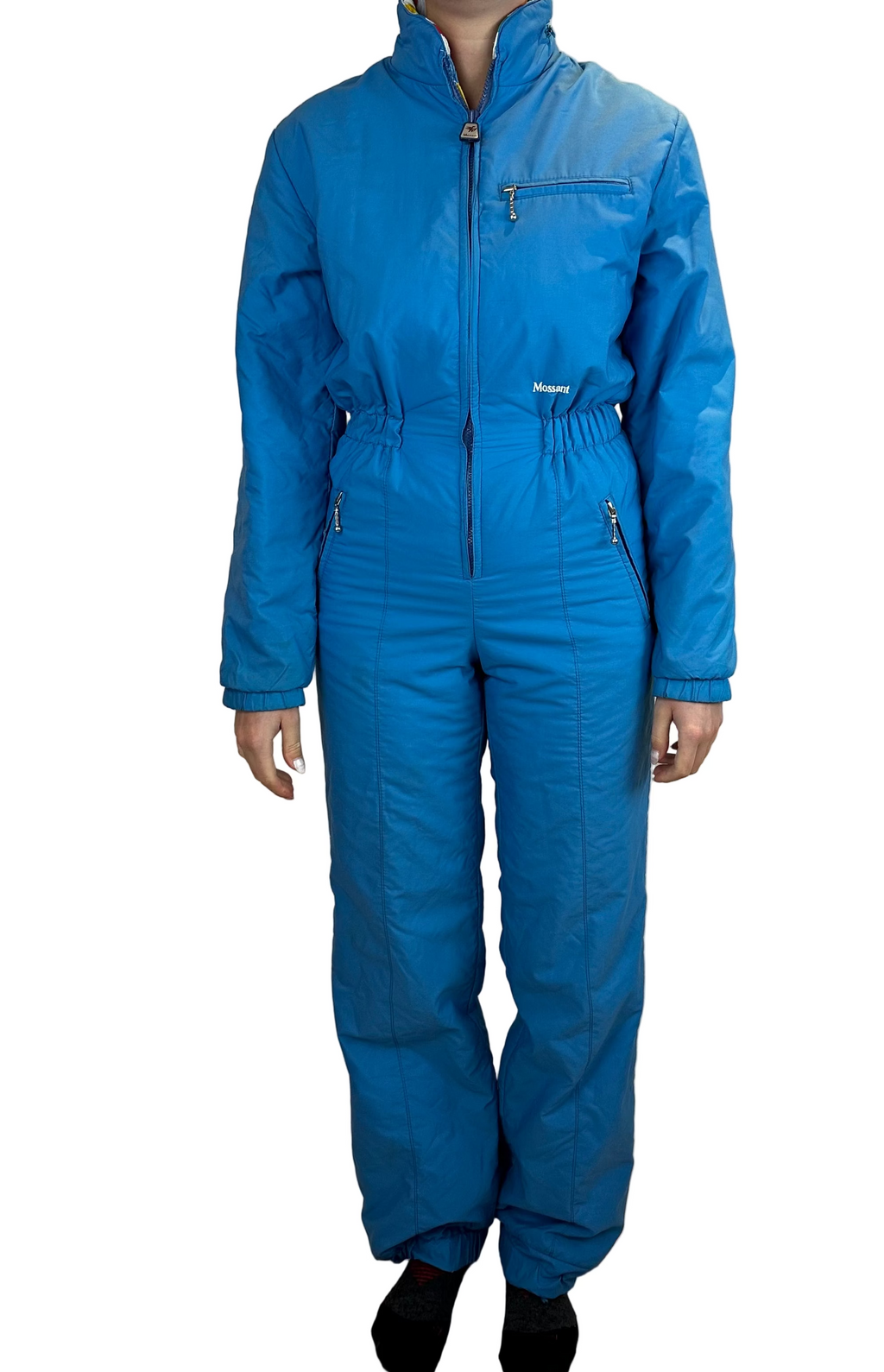 Vintage Skioverall von Mossant in hellblau S/M in SIZE 38