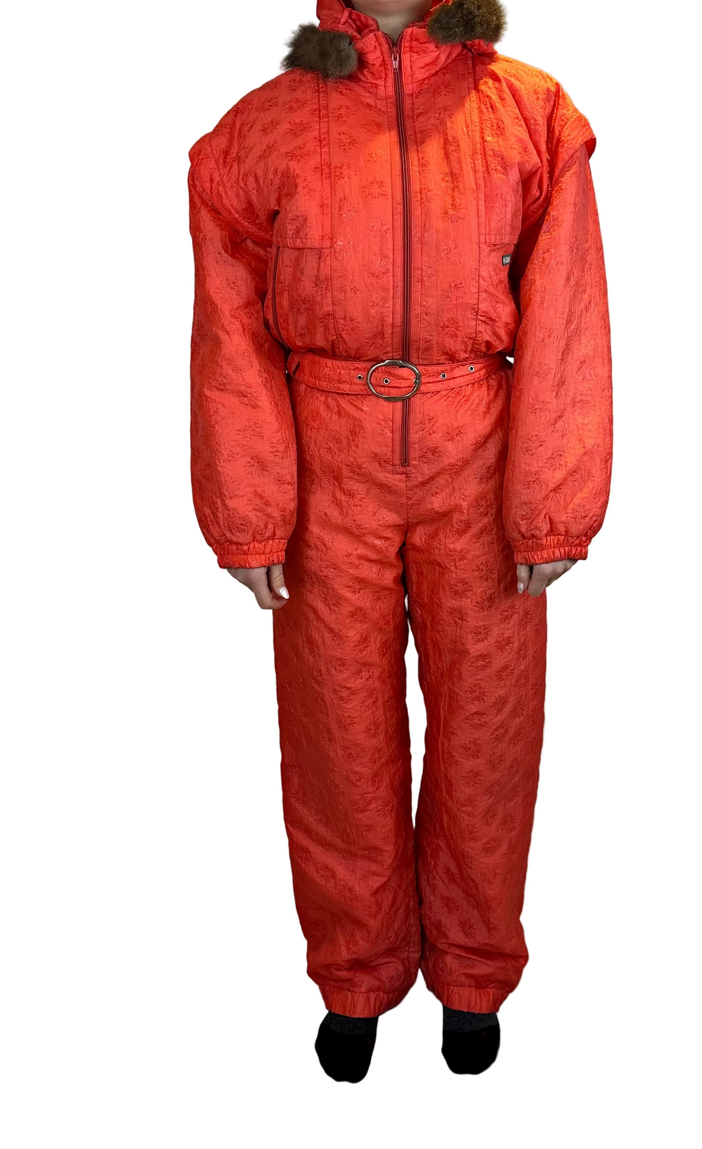 Vintage Skioverall von Colmar in orange in M/L