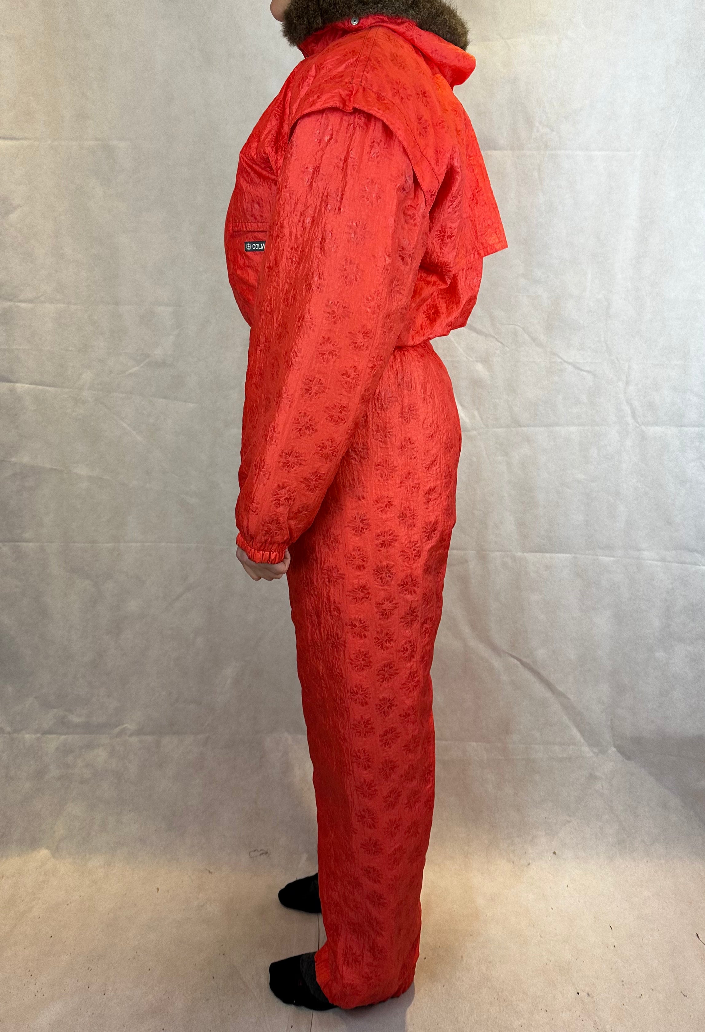 Vintage Skioverall von Colmar in orange in M/L