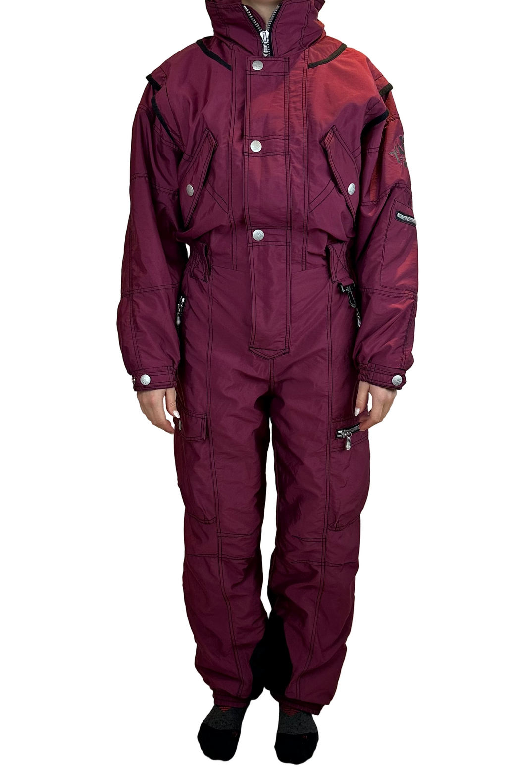 Vintage Skioverall von Killtec in Weinrot in S/M