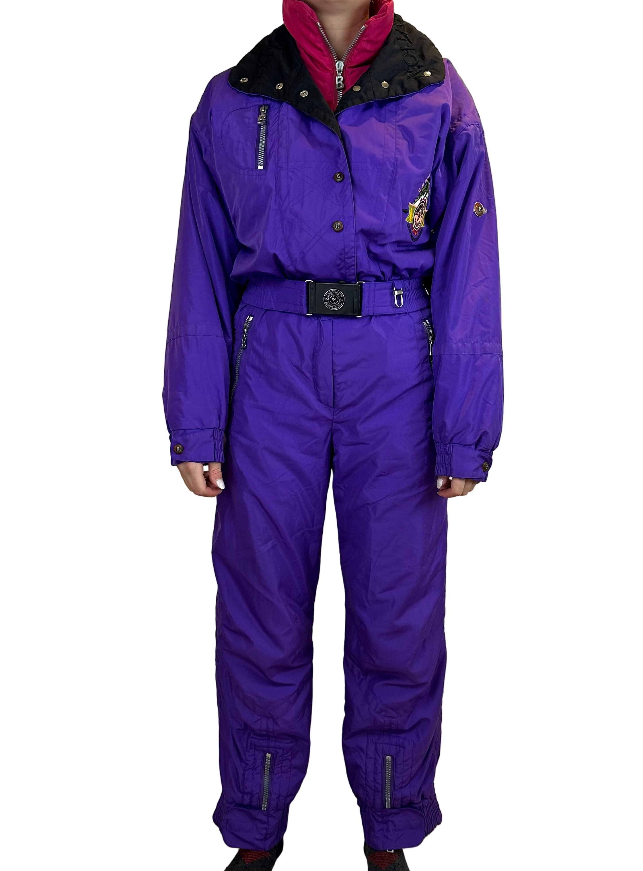 Vintage Skioverall von Bogner in lila in S/M