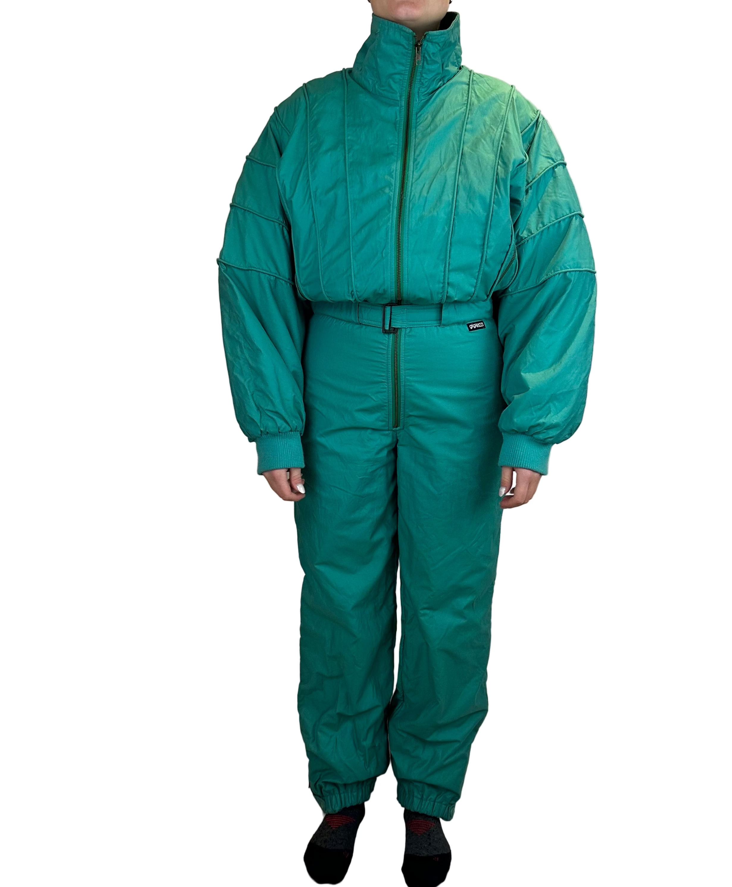 Vintage Skioverall in turkis in S/M